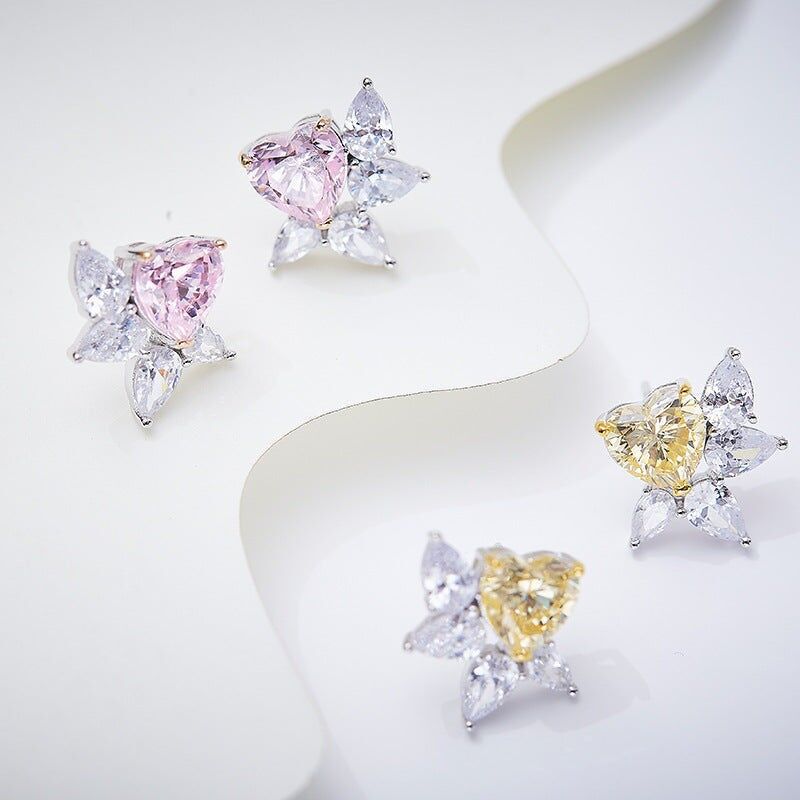 Celestial Heart Bloom Earrings