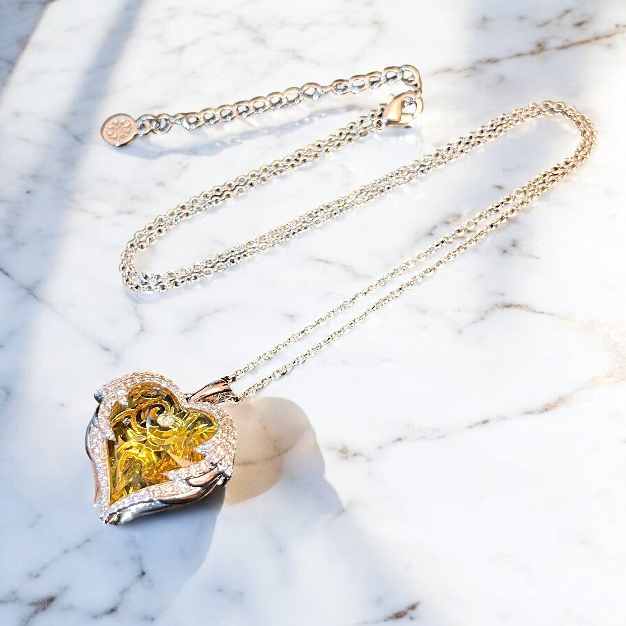 Ciondolo "CRISTAL 7", cristallo ceco placcato argento