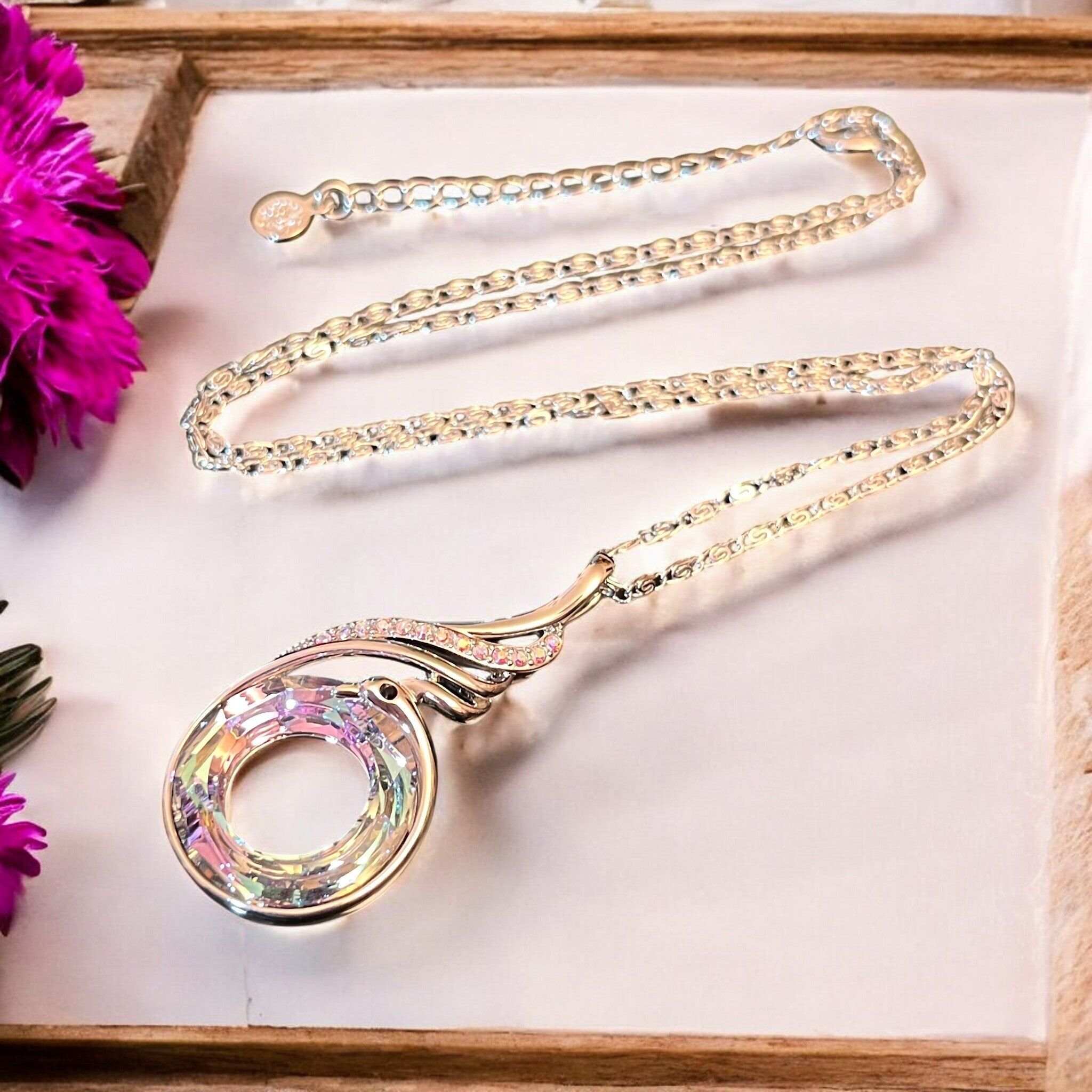 Ciondolo "CRISTAL 13", cristallo ceco argentato