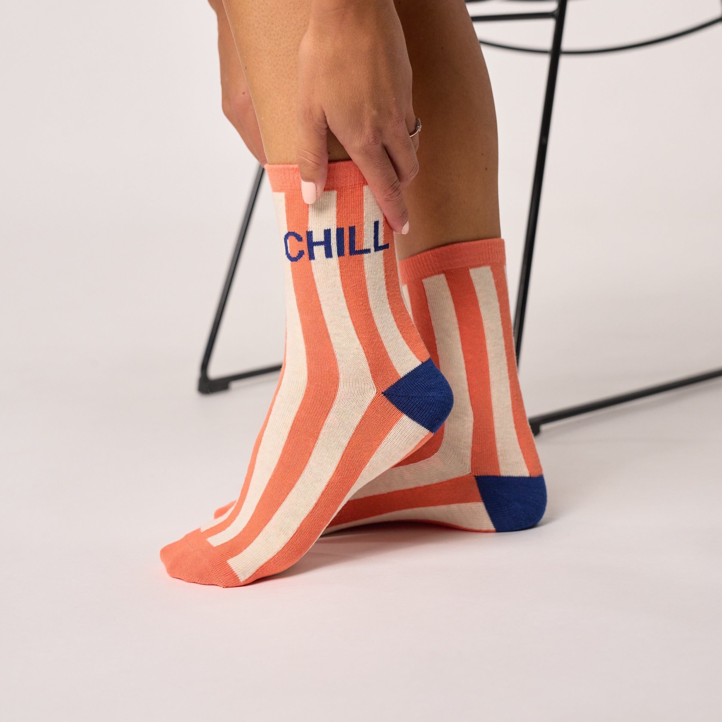 Chaussettes en coton peigné Rayées - Chill