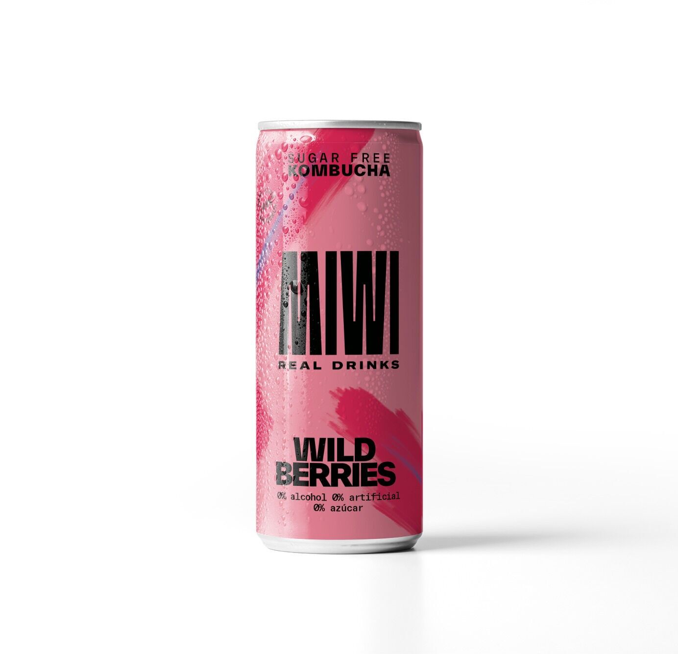 Bevanda Kombucha Wild Berries senza zucchero e senza catena di refrigerazione in lattina