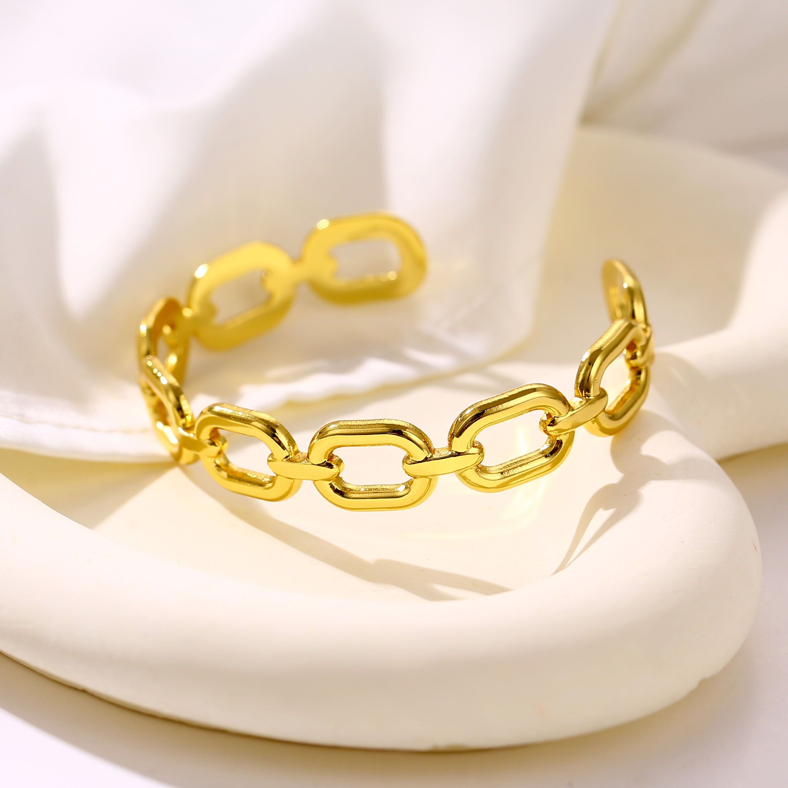 Bracciale rigido regolabile in acciaio inossidabile - BR110352OR