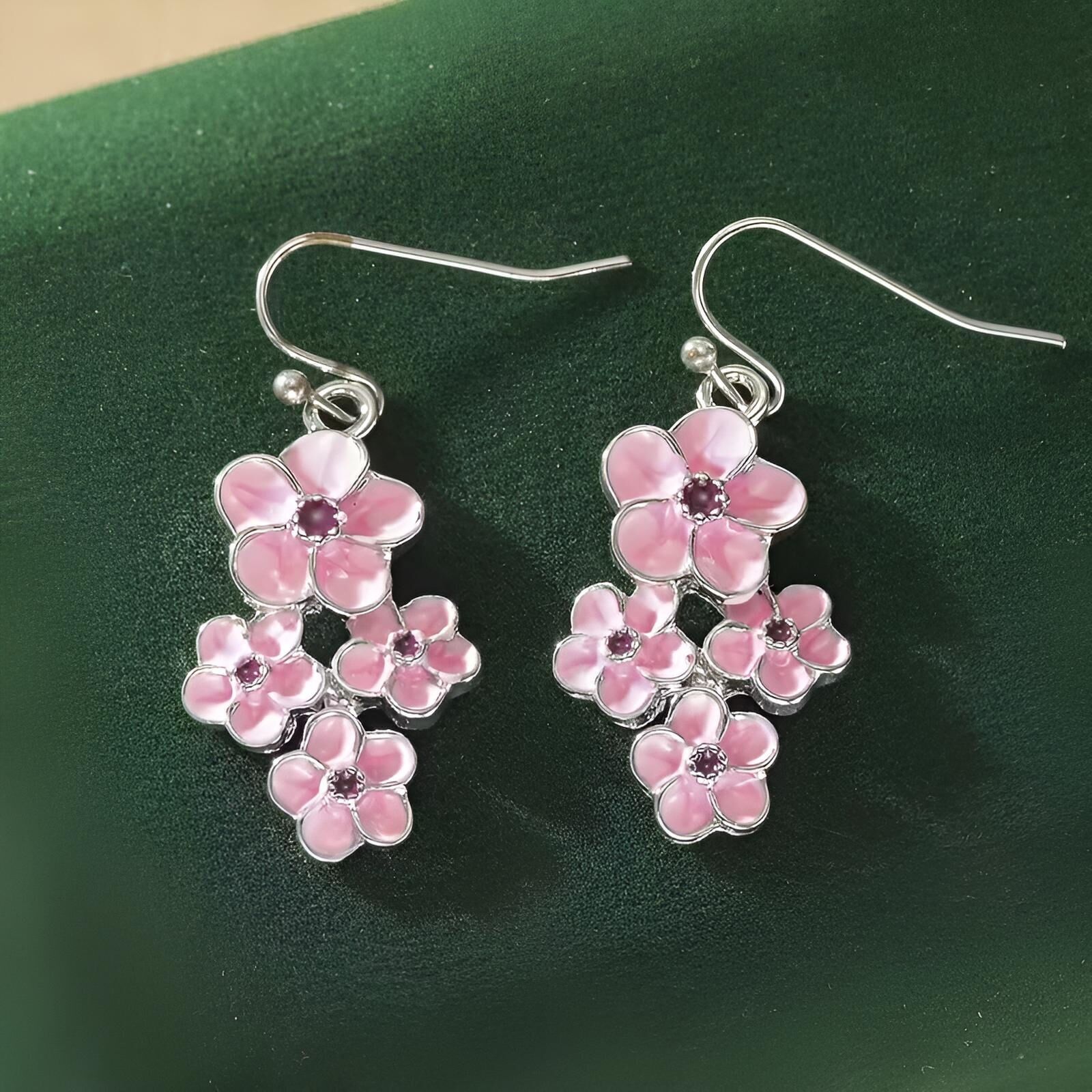 Enamel Flower Earrings