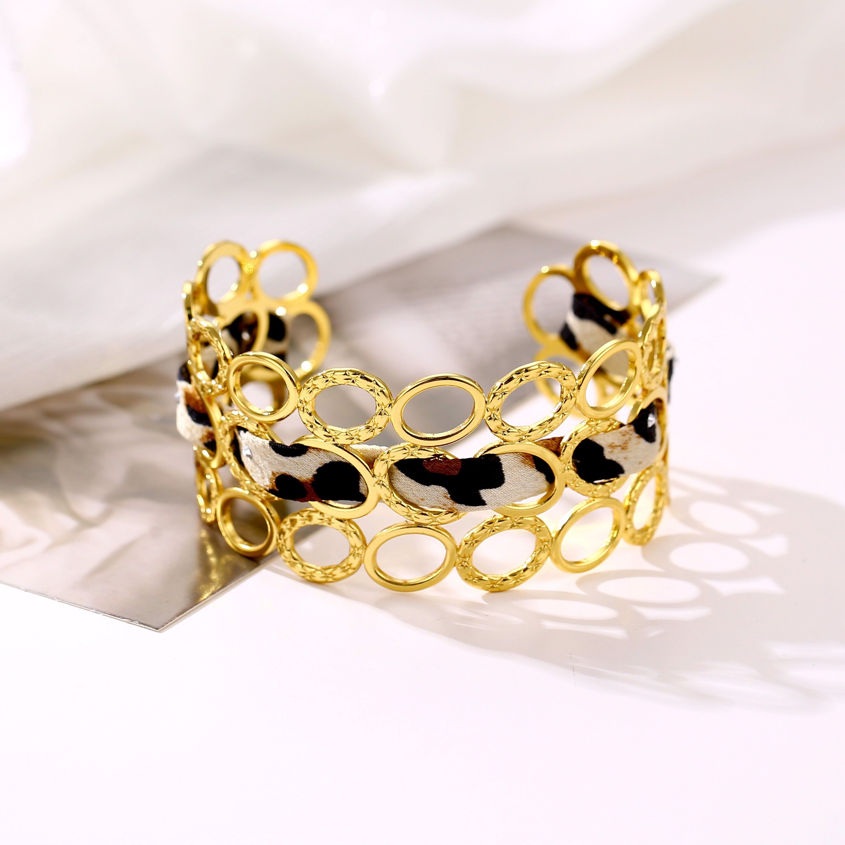 Bracciale rigido regolabile in acciaio inossidabile - BR110361OR