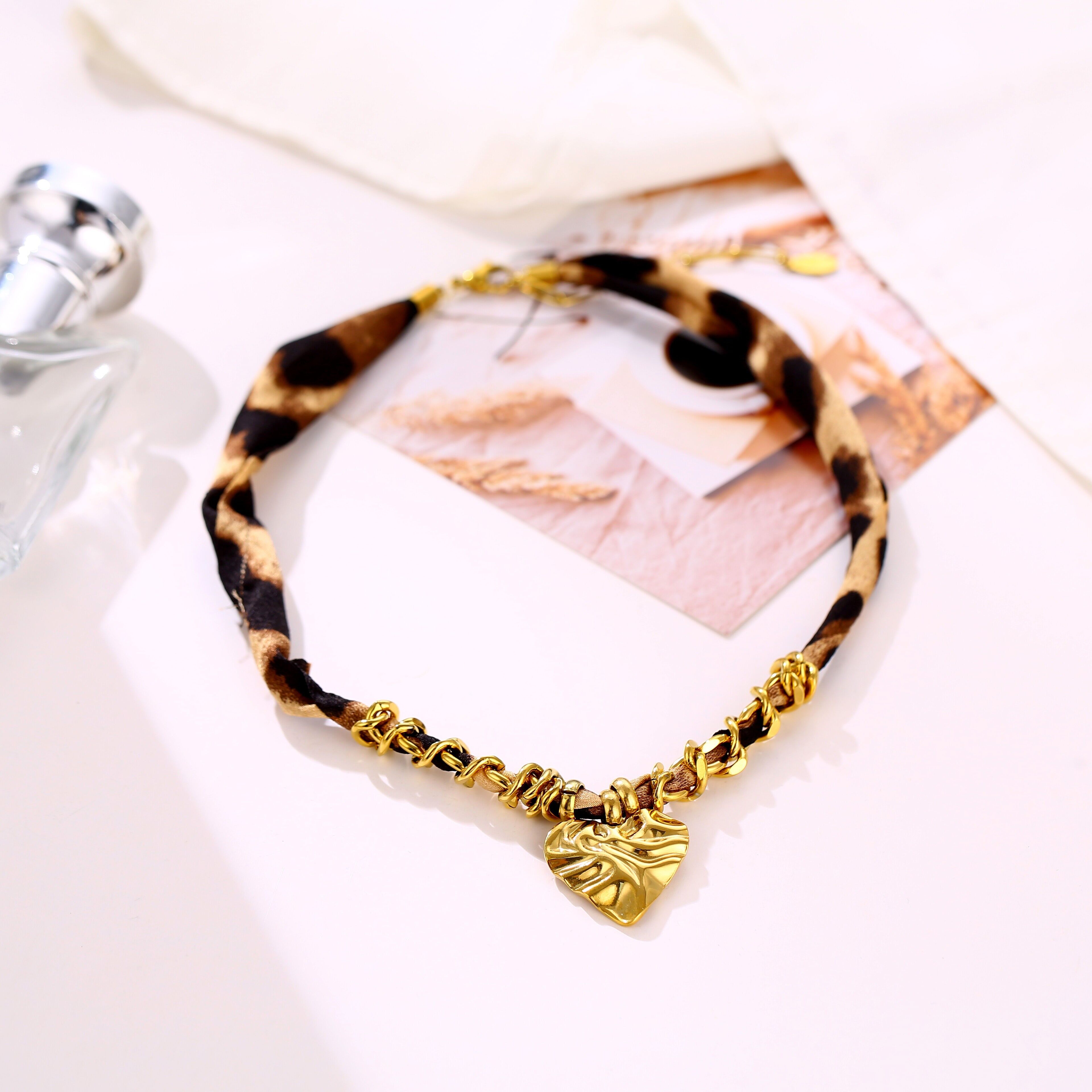 Collana leopardo in acciaio inossidabile - BJ210291OR