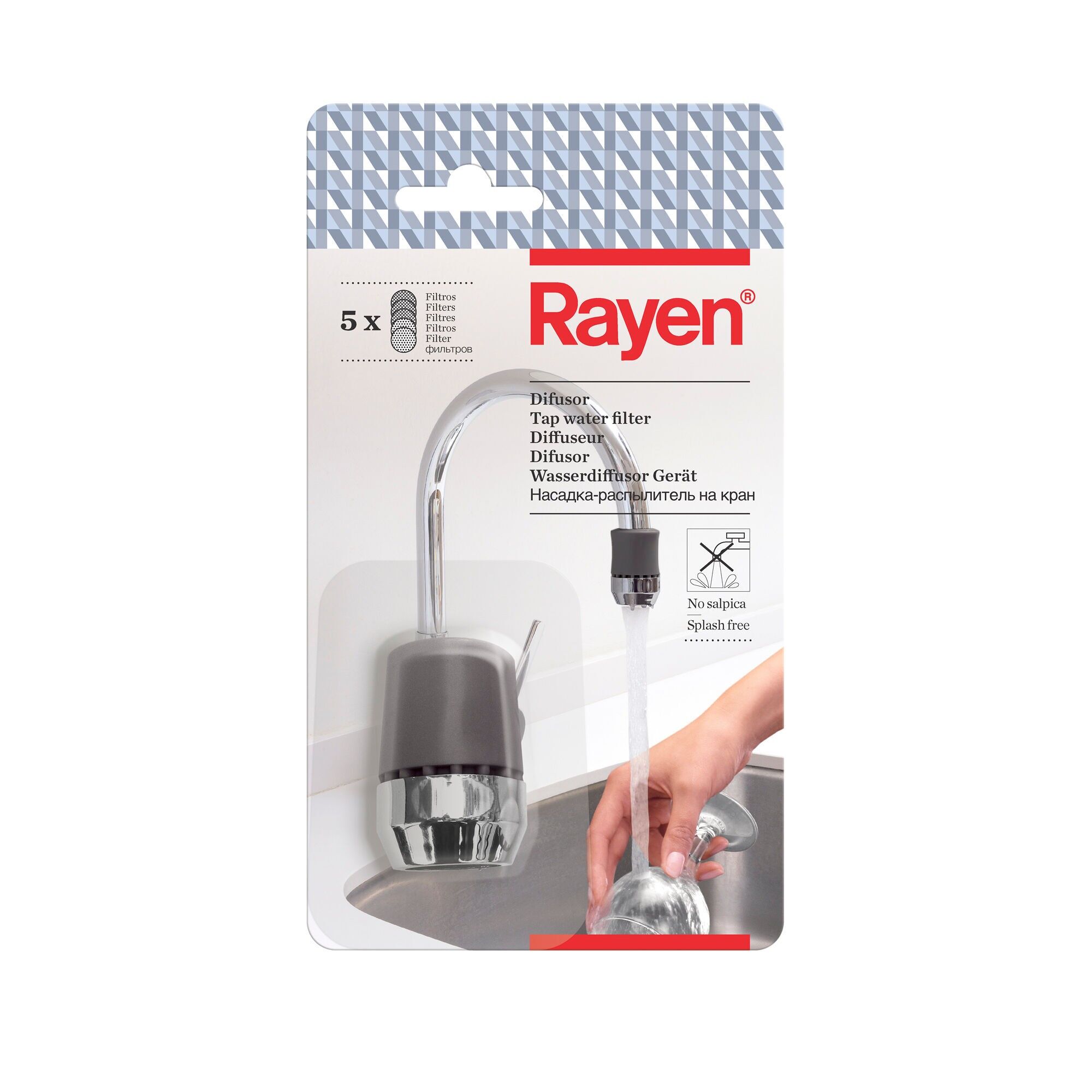 Rayen 0801.03 Difusore, Plastica, Grigio, 7.8×1.5x15 centimetri