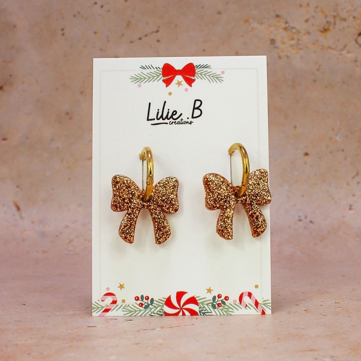 Boucles d'oreilles Pampilles Noeud Or vif