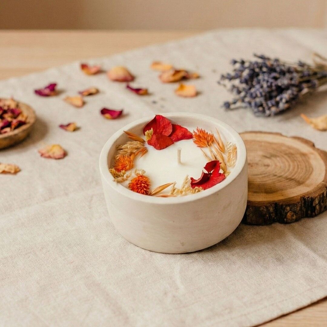 Duftkerze mit Walnuss und Honig