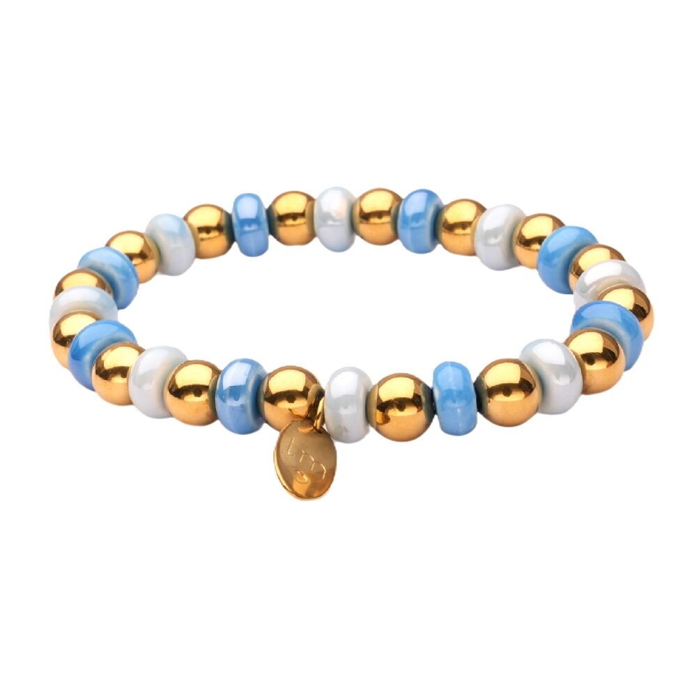 Bracciale LizzyMae in acciaio inossidabile - oro + blu