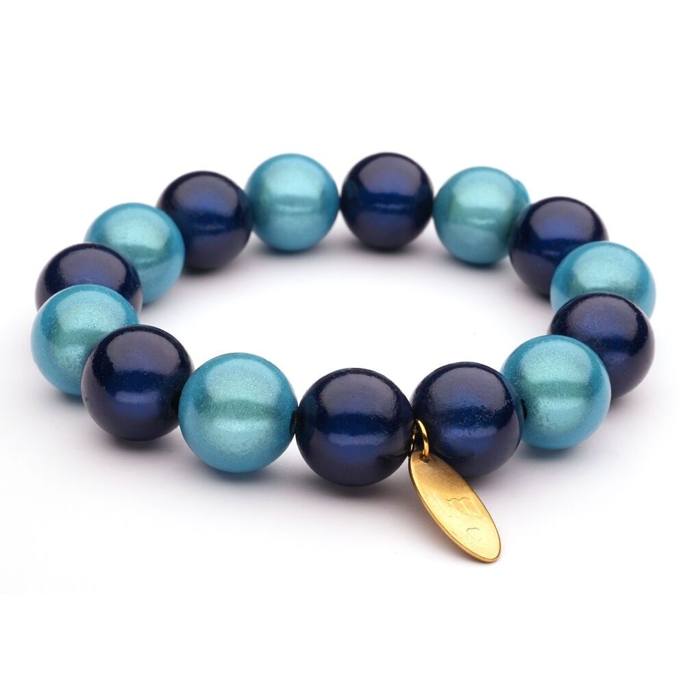 Bracciale LizzyMae Galaxy Pearl azzurro + blu