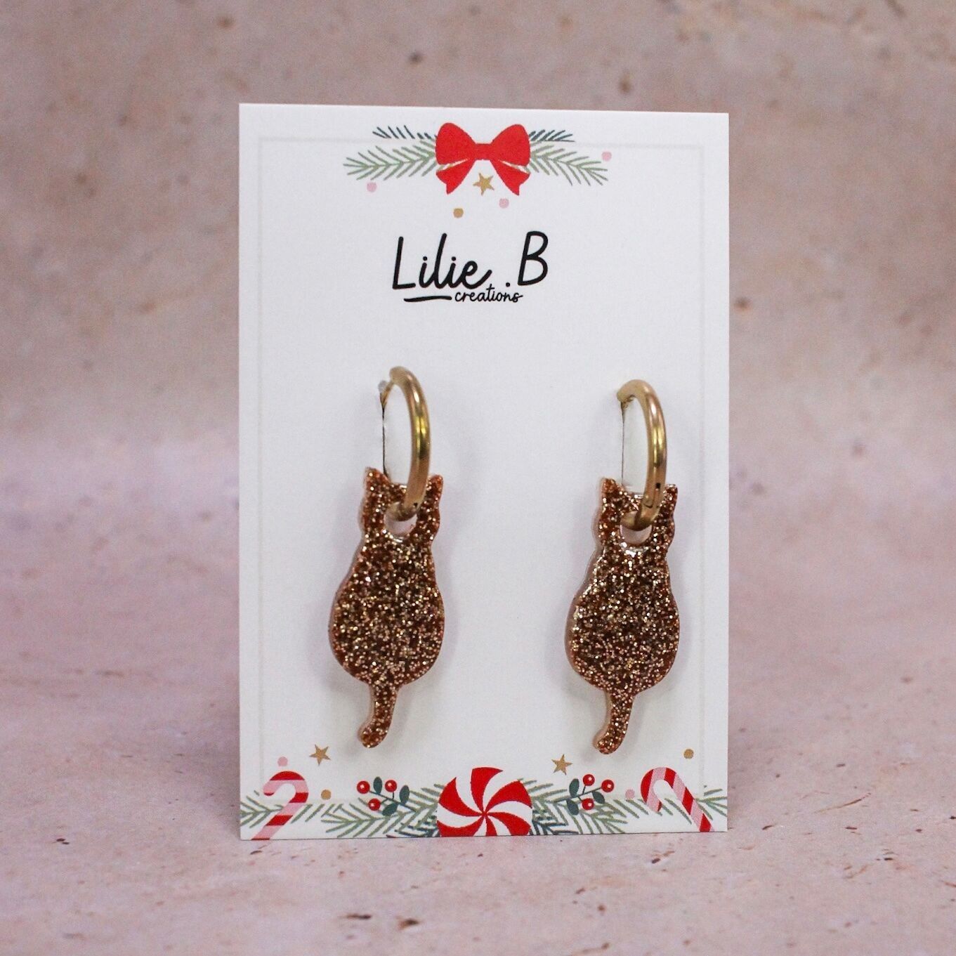Boucles d'oreilles Pampilles Chat oder