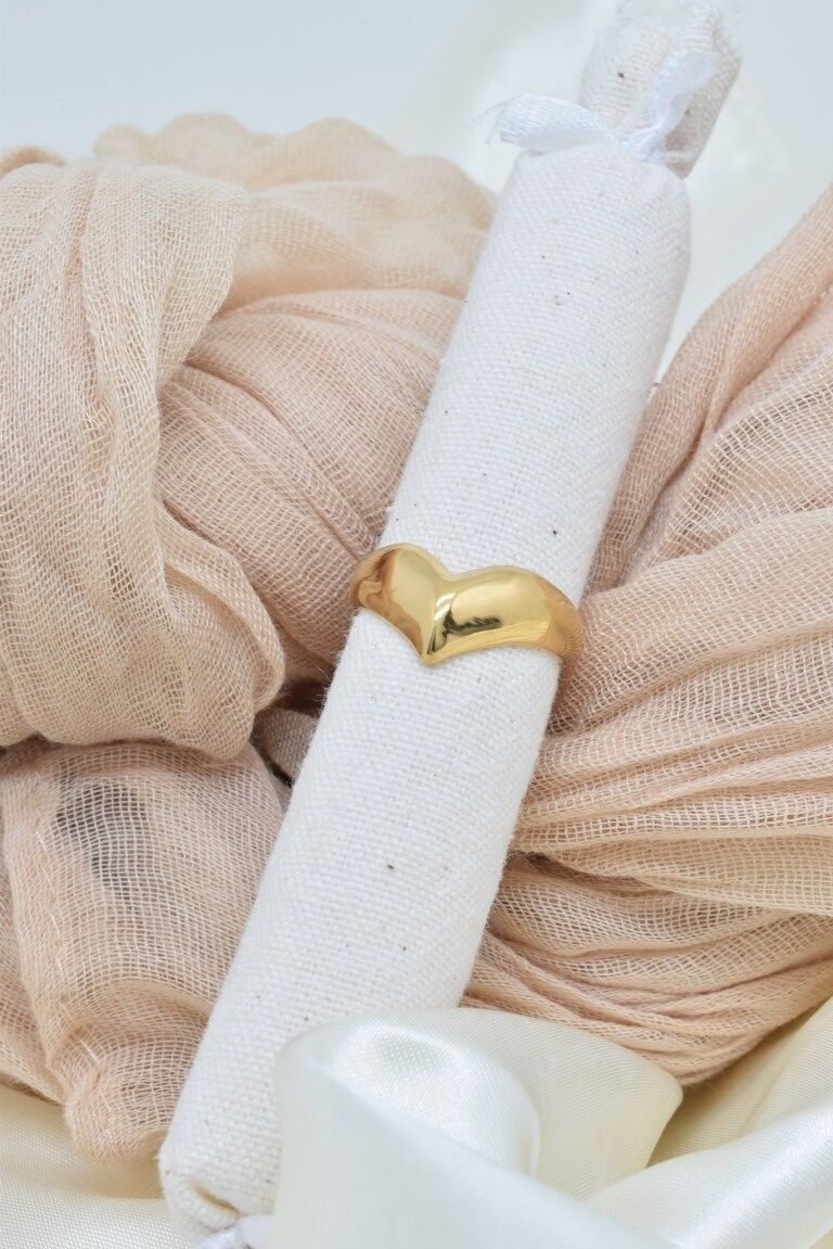 Anello a forma di cuore in acciaio inossidabile - BG310259