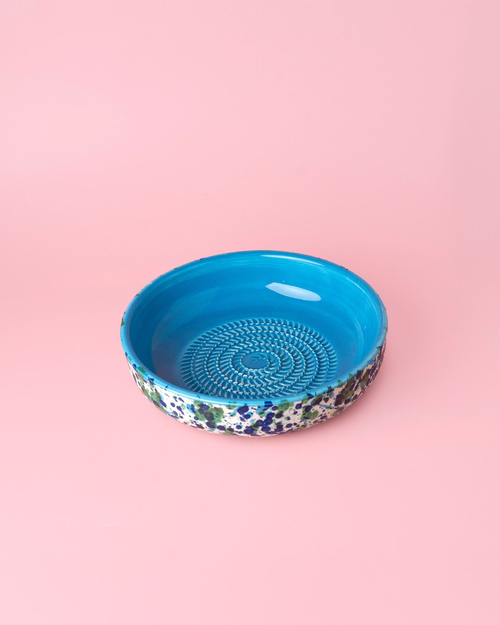 Grande râpe en céramique + cuillère offerte / Bleue