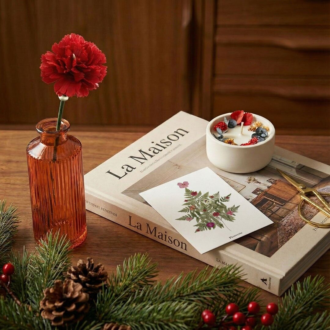 Set regalo di Natale floreale