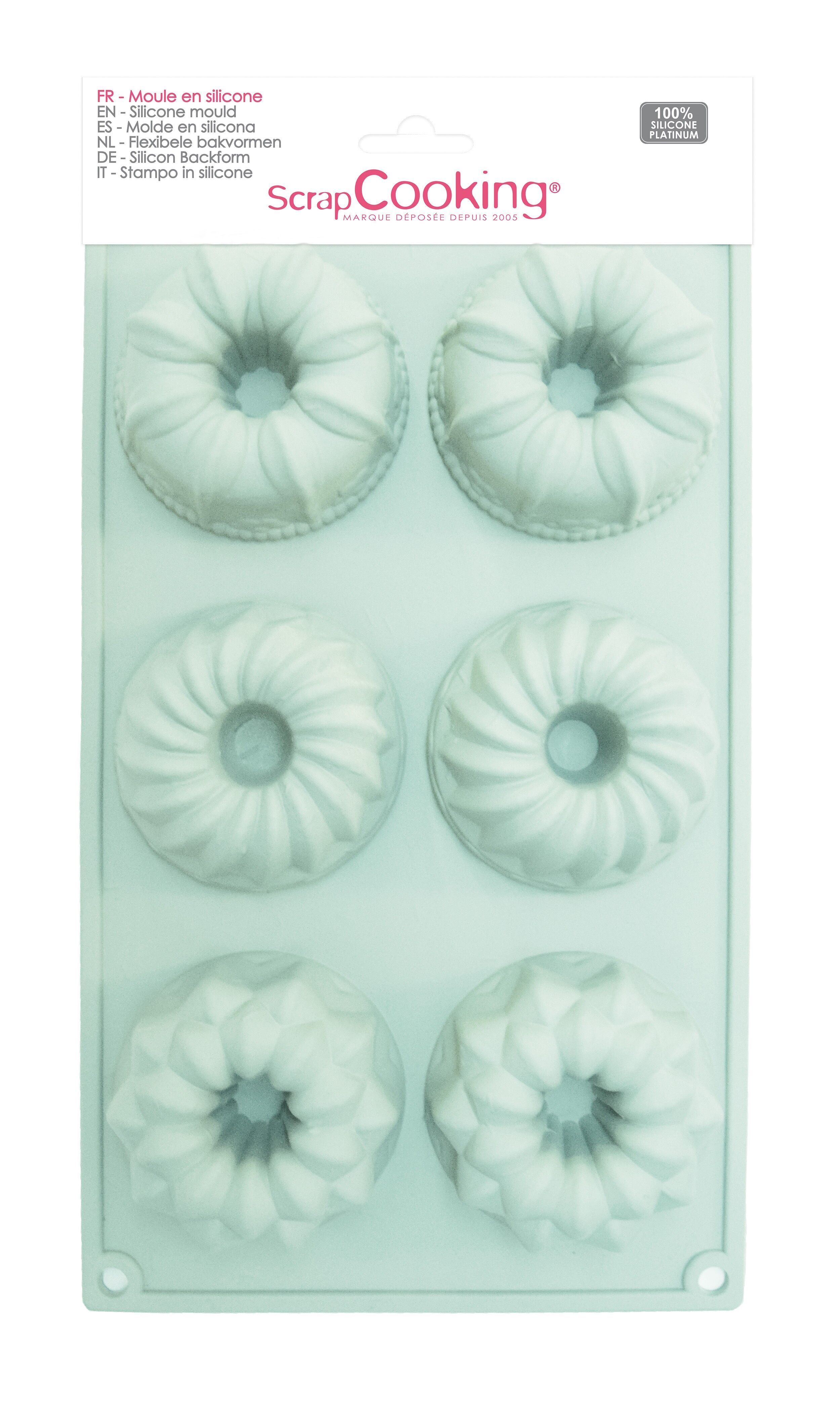 Silikonform für 6 Gugelhupfe