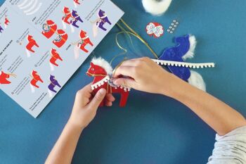 Coffret fabrication décoration Noël scandinave +1 livre - Kit bricolage/activité enfant en français 4
