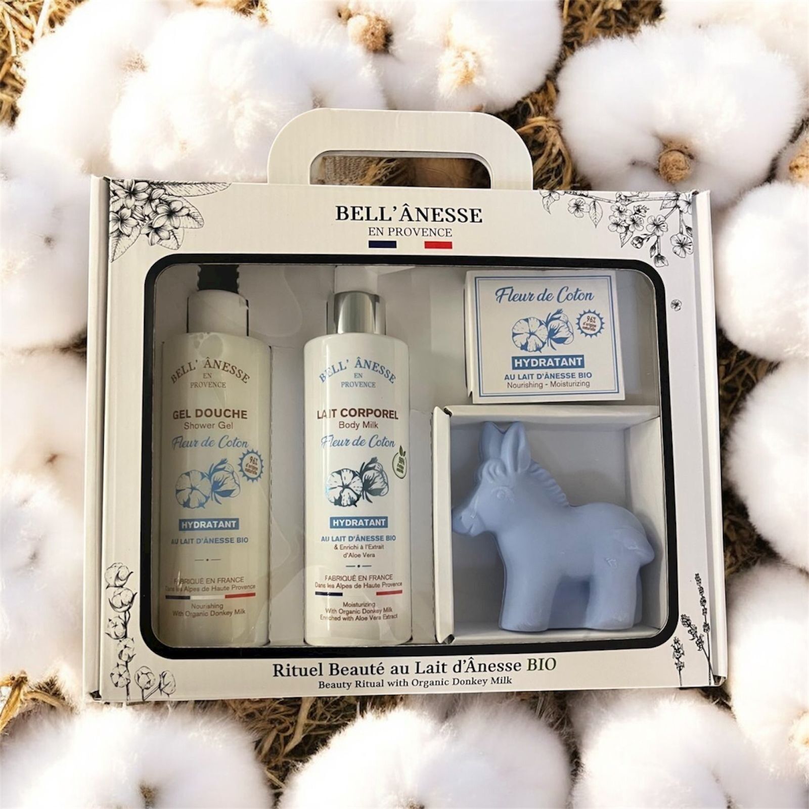 Coffret Cadeau Fleur de Coton au Lait d’Ânesse