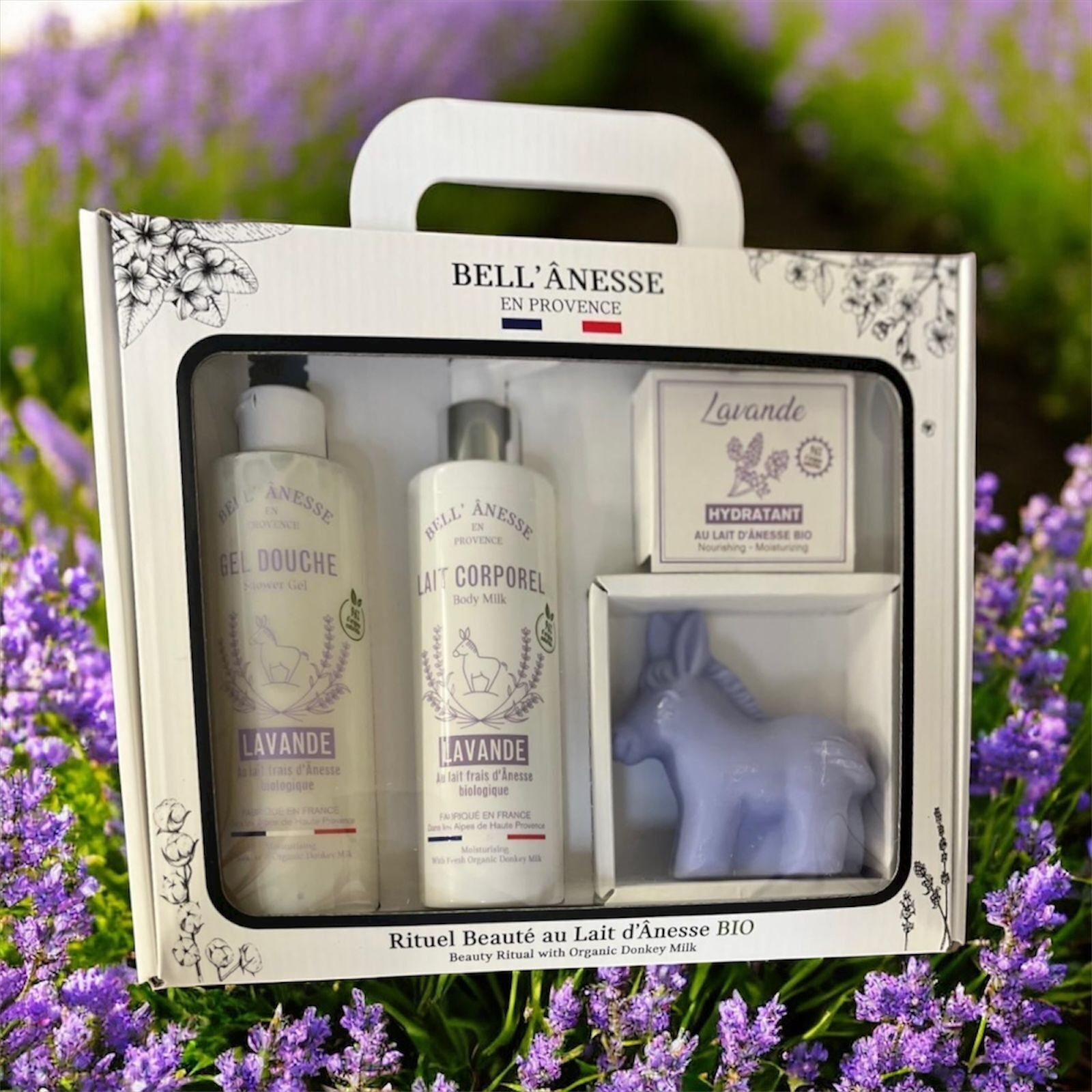 Set regalo alla lavanda con latte d'asina