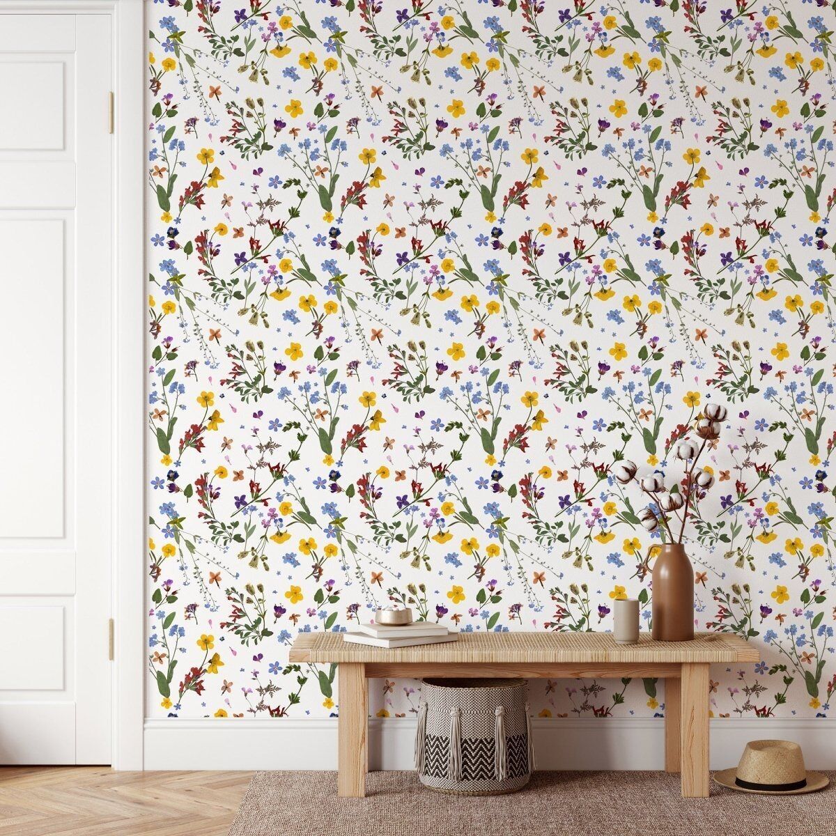 Papier peint Fleurs séchées - Herbolarium