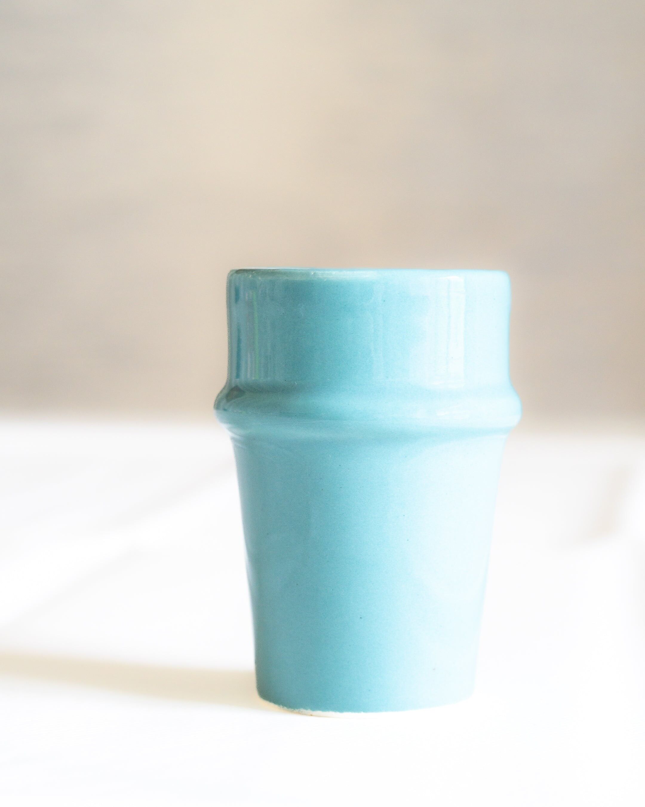 Cristal Beldi marroquí hecho a mano turquesa