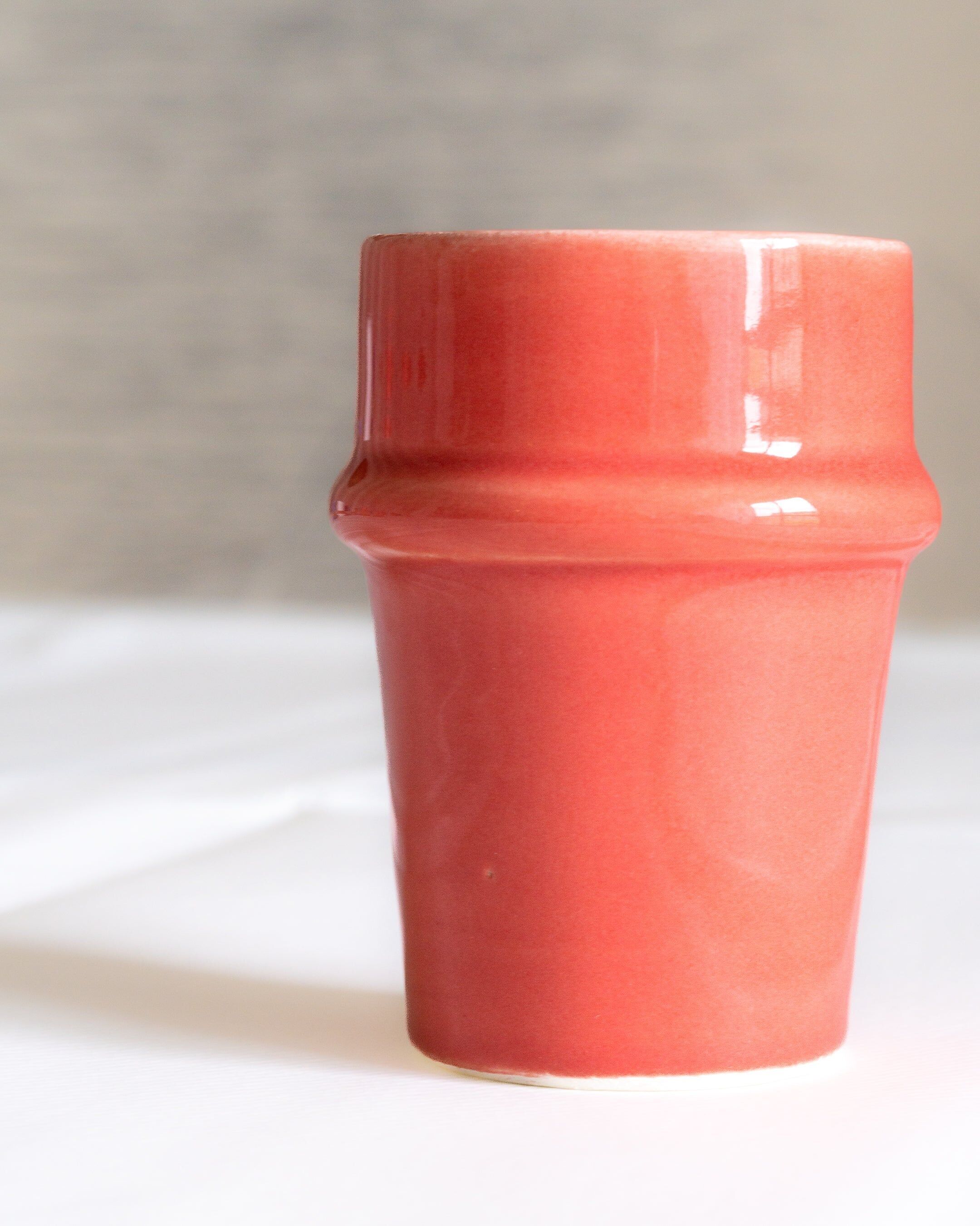 Cristal Beldi marroquí artesanal, coral salmón