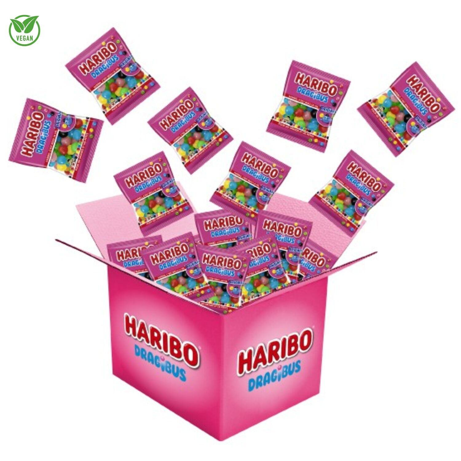 Caja de 750 bolsas de Haribo Dragibus de 10 g