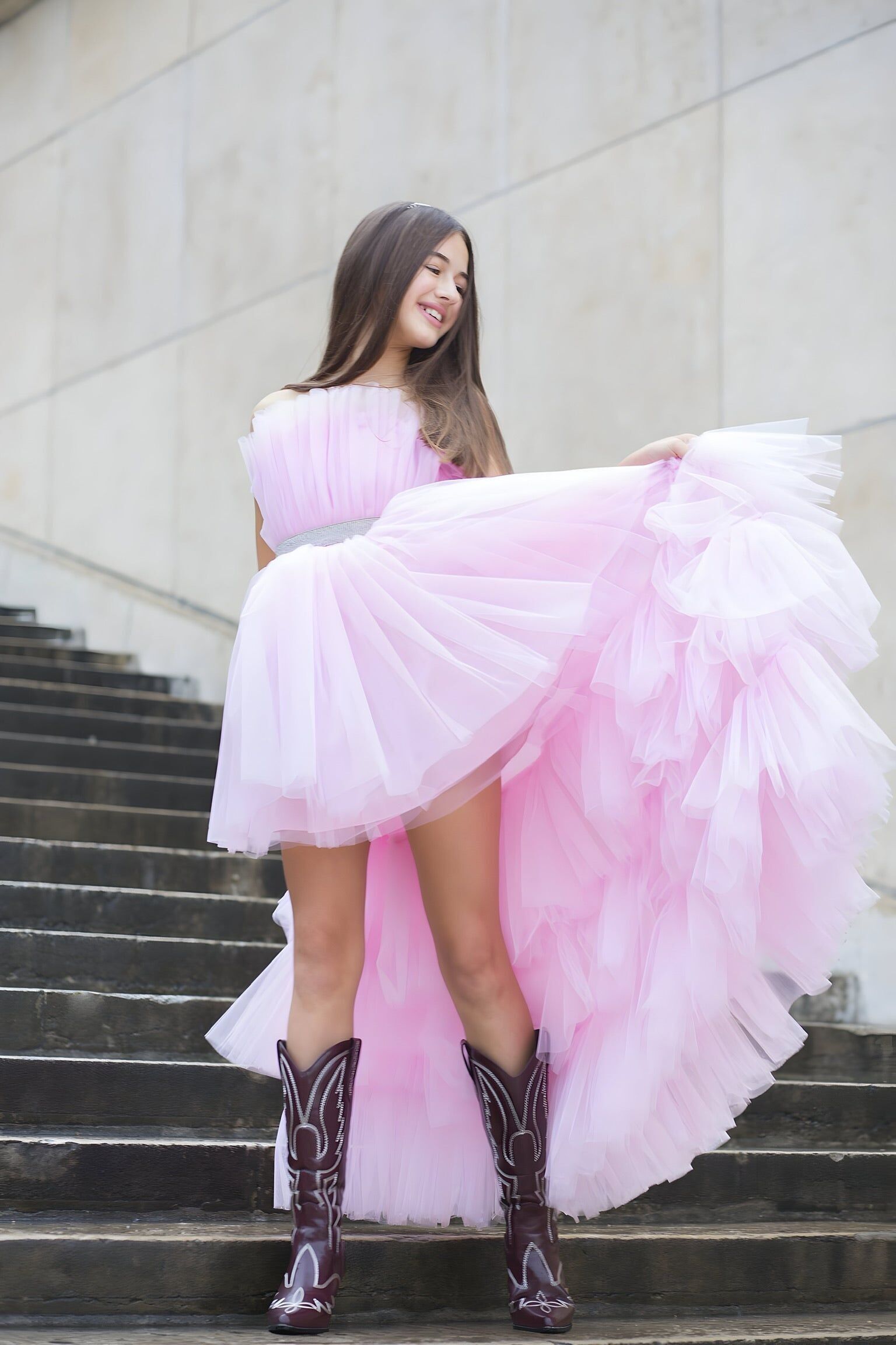 Alba Pink Tulle Dress