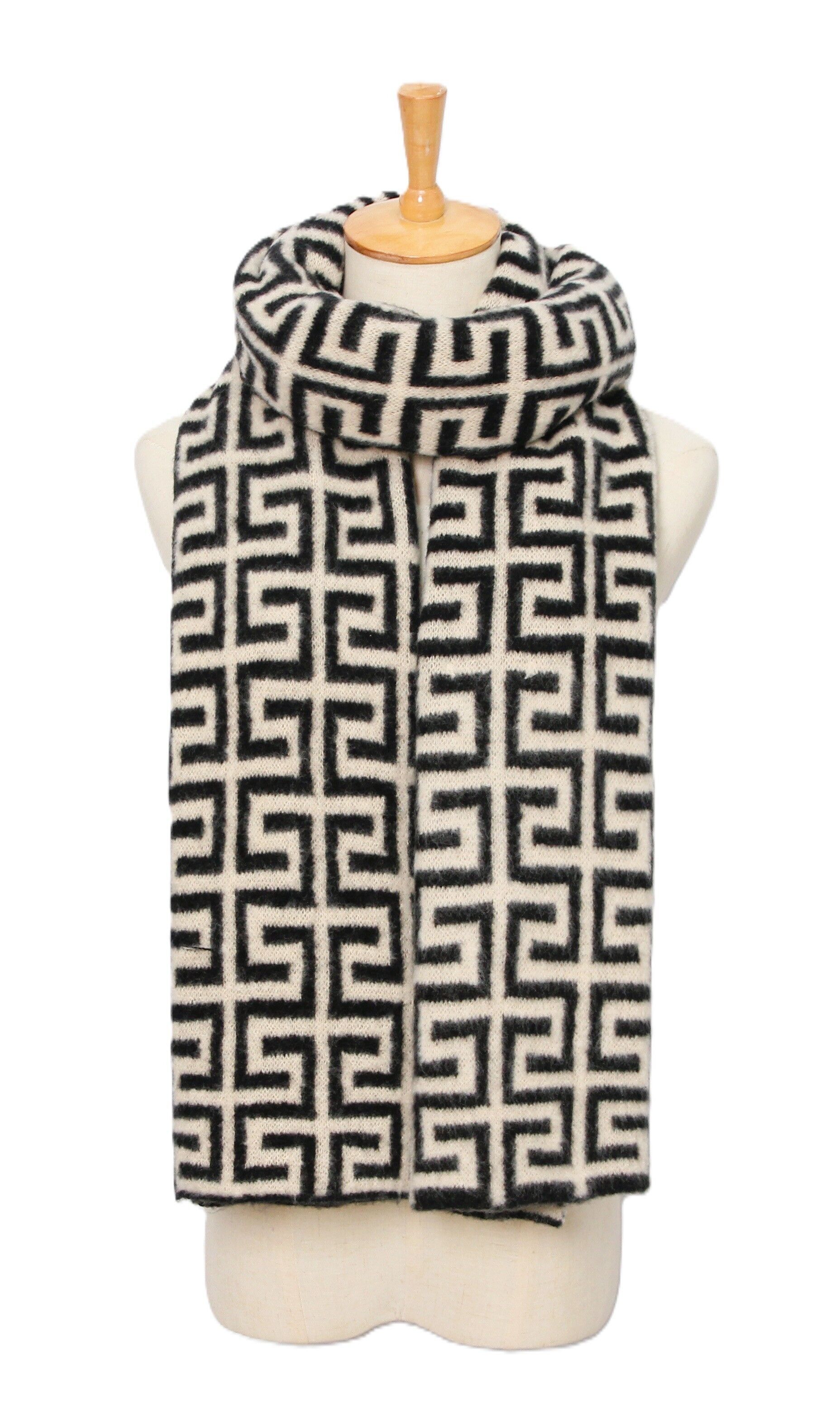 Echarpe laine tendance motif luxe