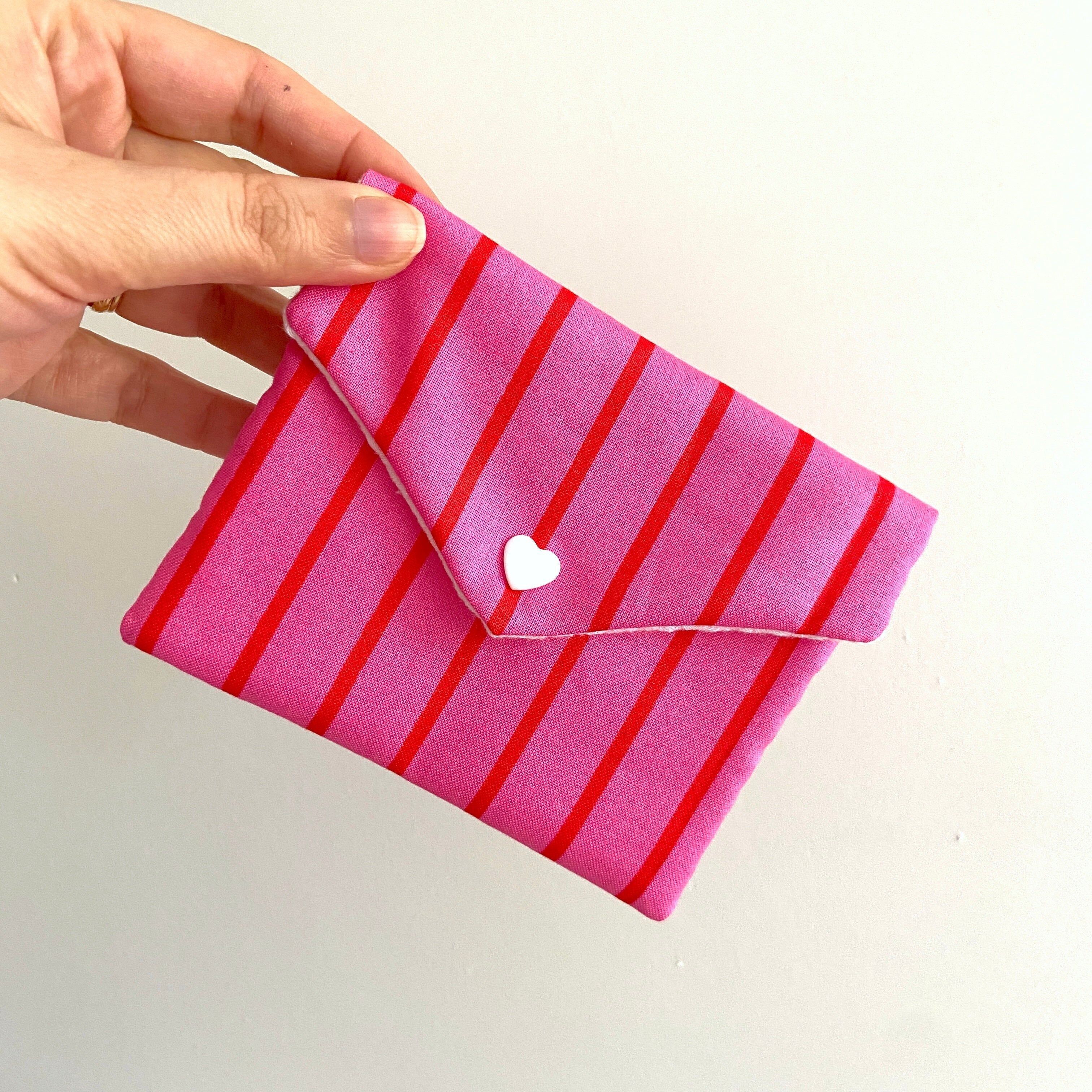 Sacchetto per sapone - rosa con strisce rosse