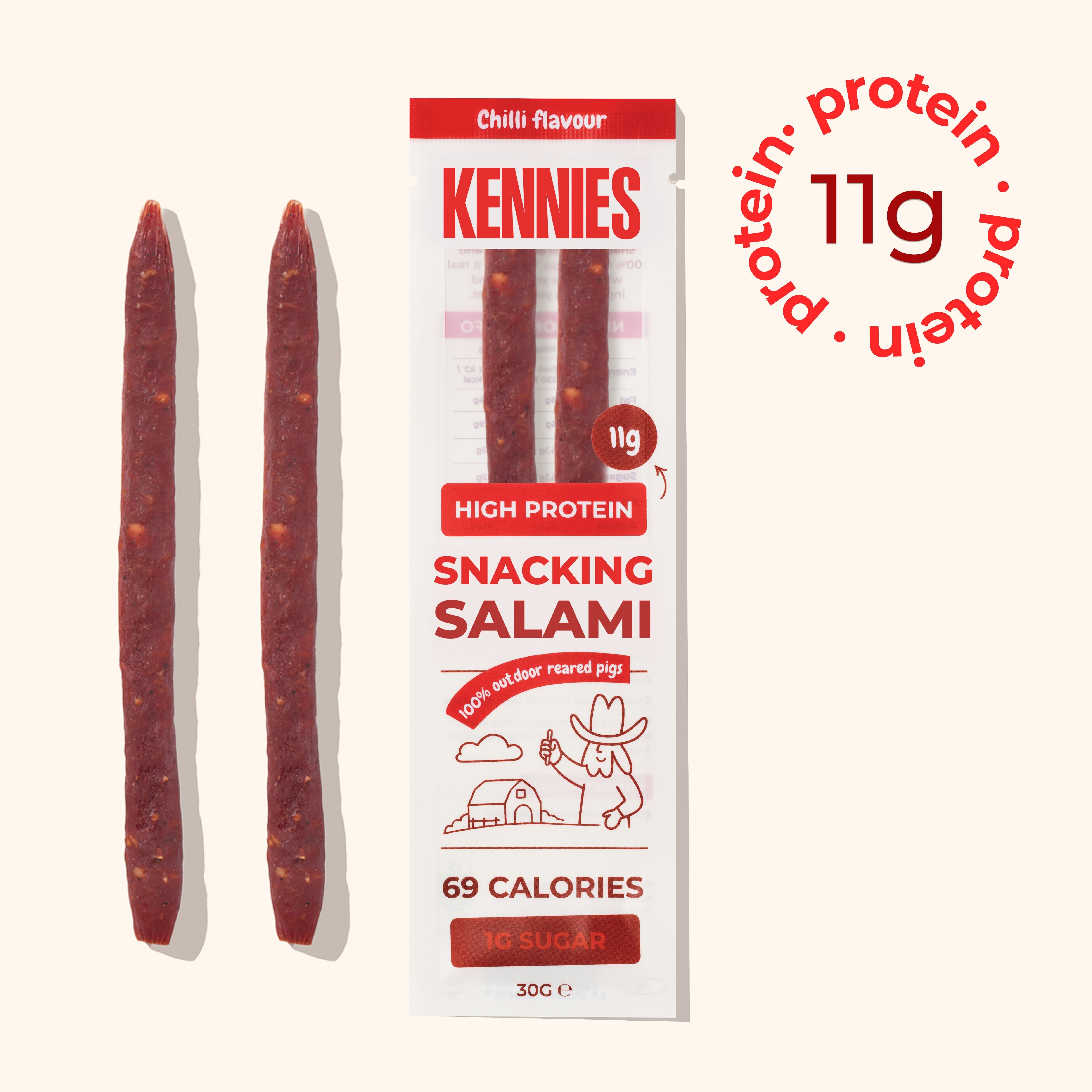 Kennies Chilli Snacking Salami (30g)