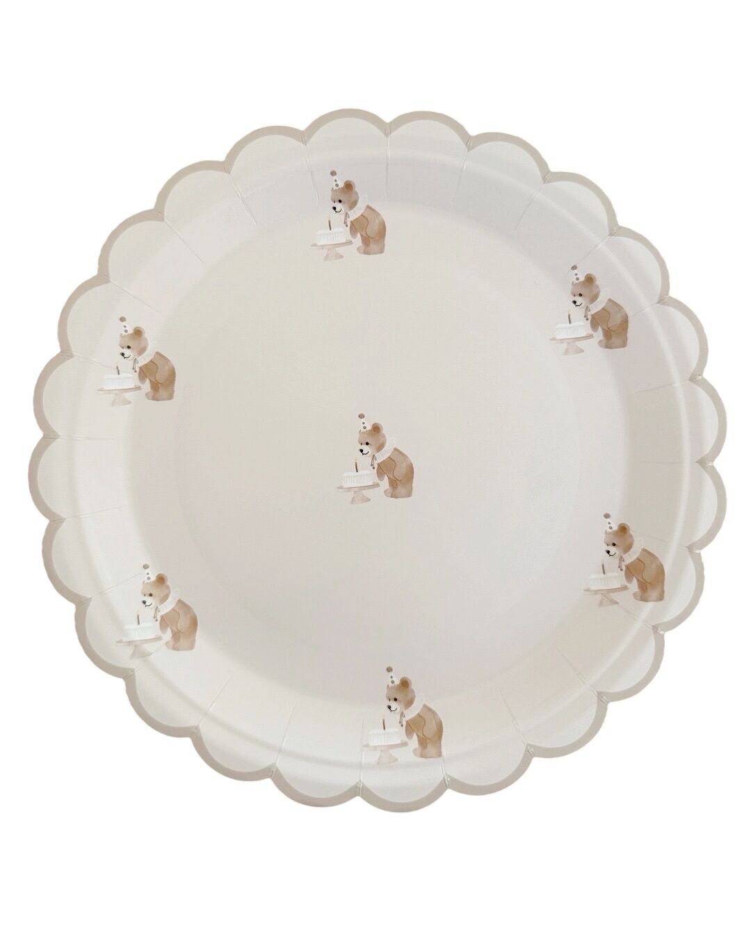 Assiette en carton Ours d'anniversaire (assiettes pour fêtes d'enfants)