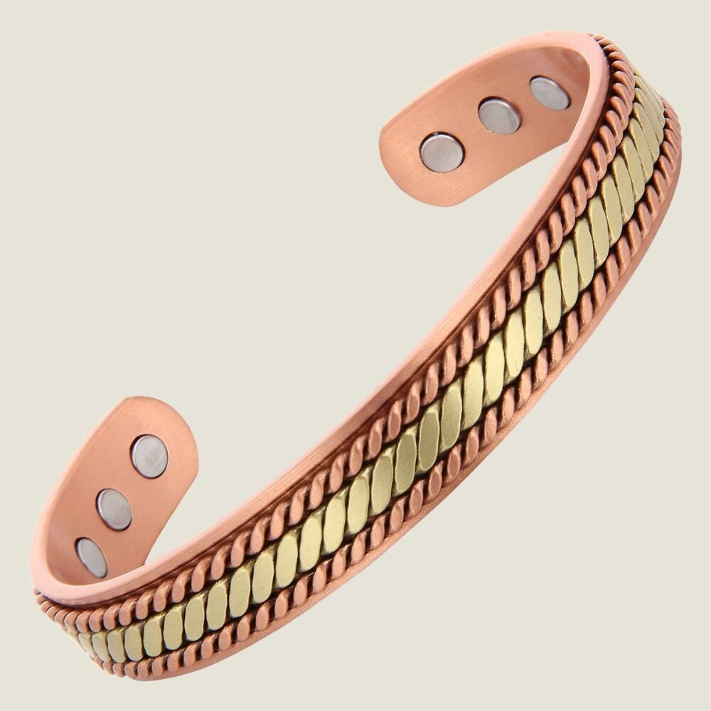 Braccialetto sanitario in rame con 6 magneti – 19 cm (polso più largo/Ø 8 cm)