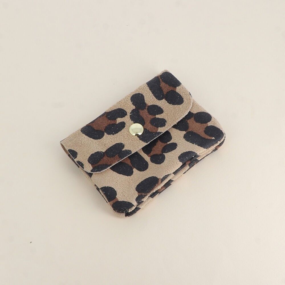 Pochette Babylone Léopard Daim - triple compartiment