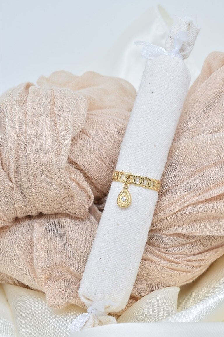 Anello a goccia in acciaio inossidabile - BG310276OR