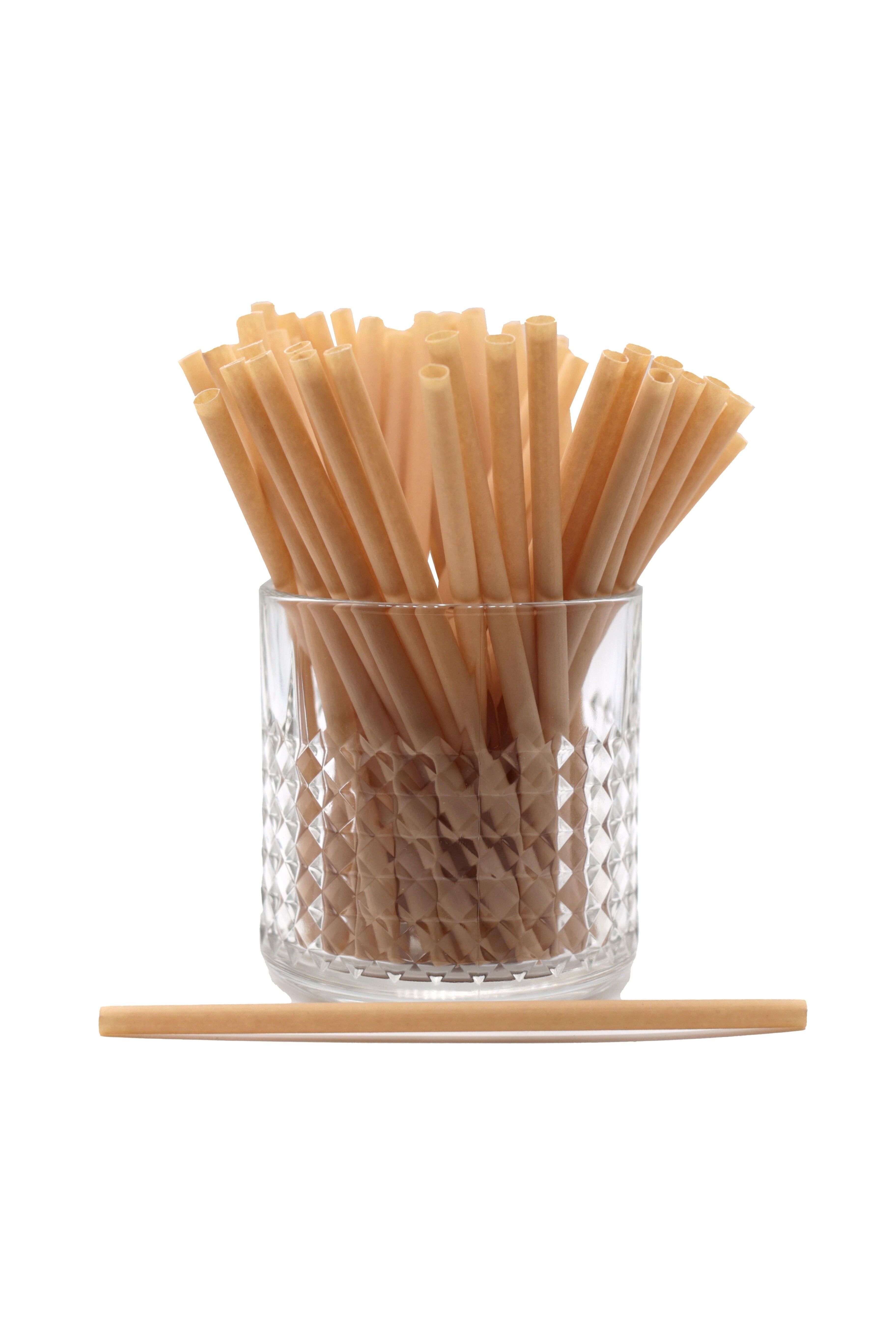 Plant fiber straws