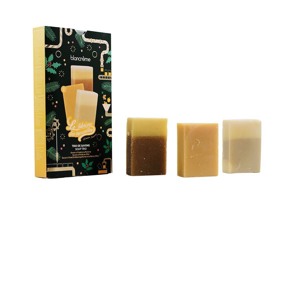 Trio di saponi per il corpo - Mela, Miele e Pesca
