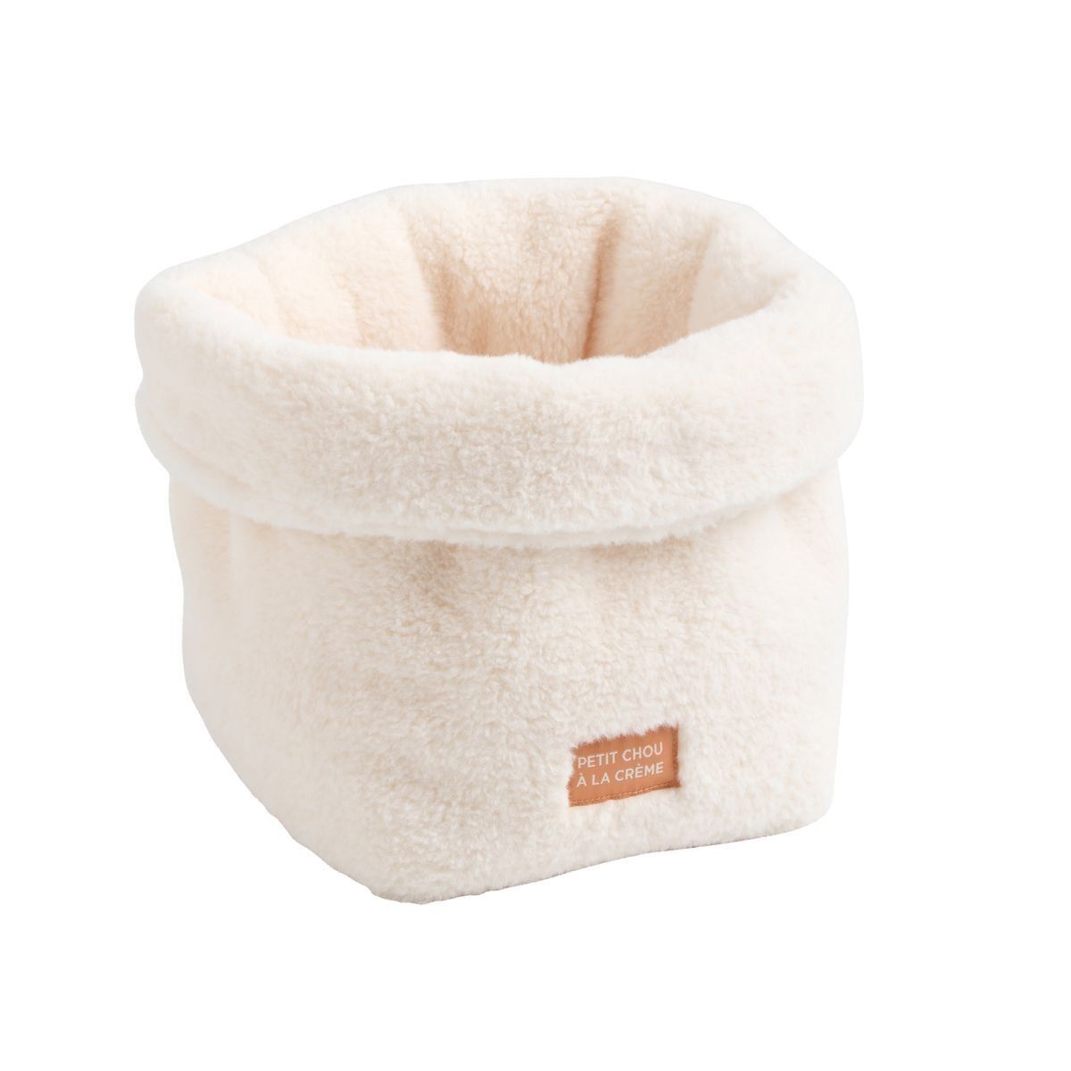 Panière de rangement en sherpa