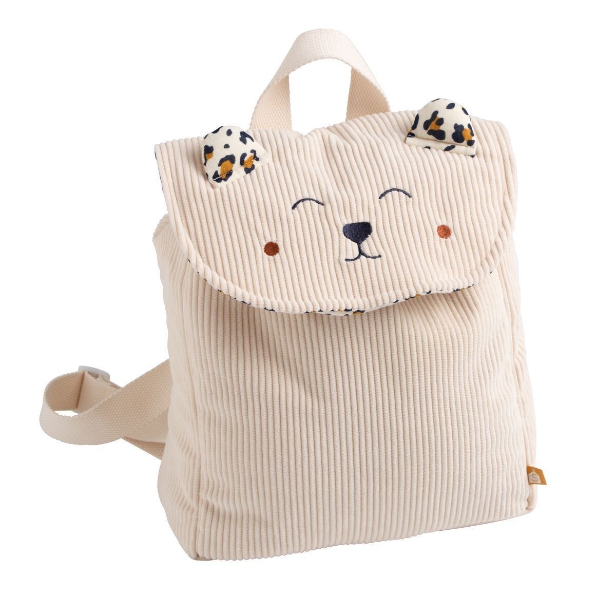 Mochila preescolar de pana con orejas