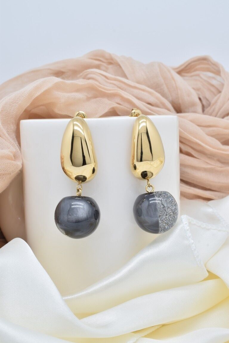 Orecchini in acciaio inossidabile - BO100387OR-GR