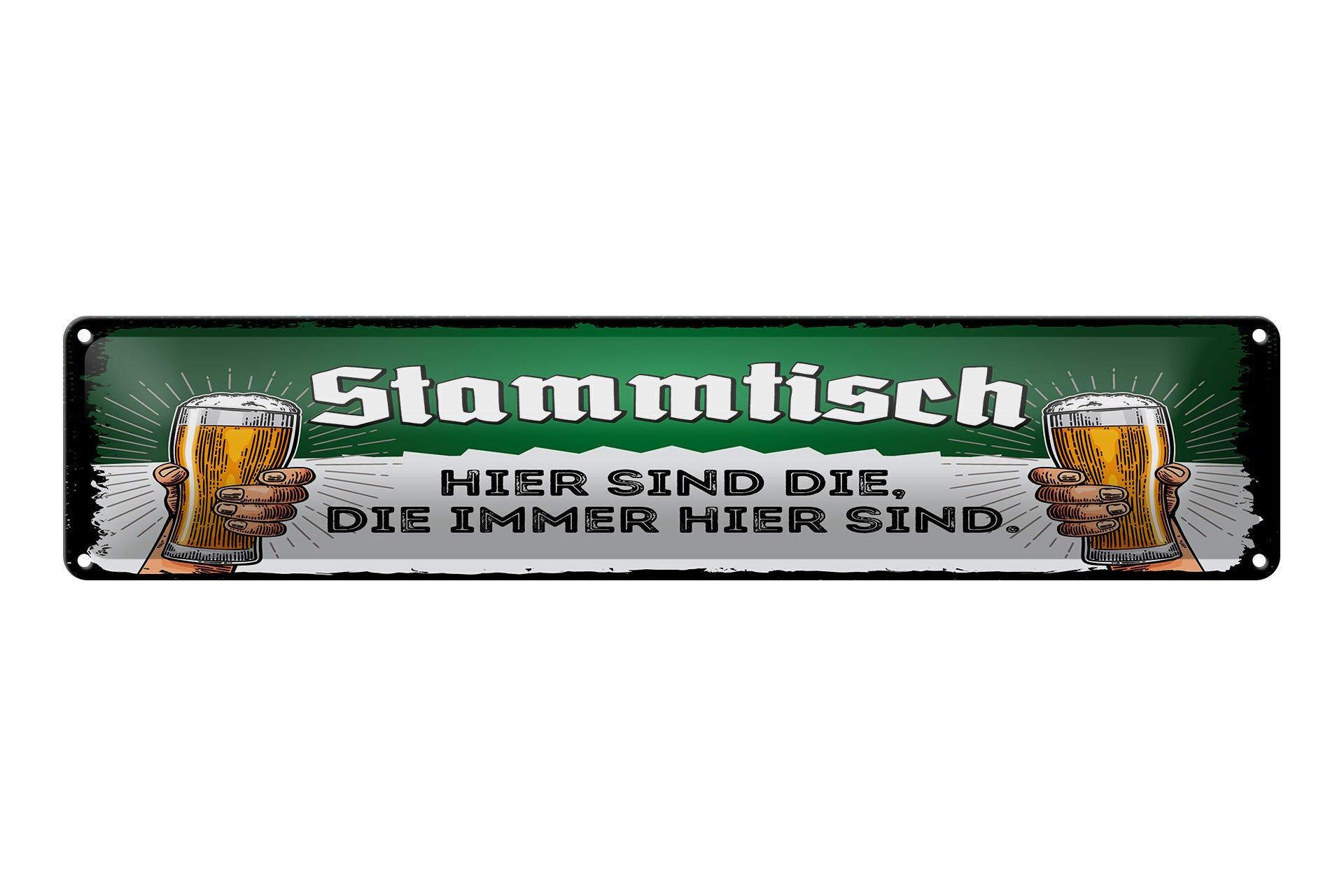 Cartello in metallo, avviso, 46x10 cm, tavolo dei clienti abituali, bicchieri da birra di frumento, cartello decorativo