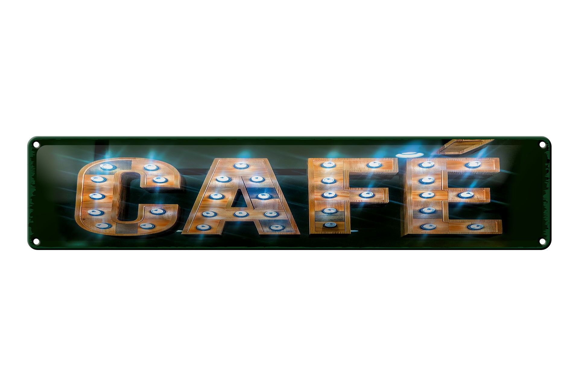 Insegna in metallo, avviso, 46x10 cm, pubblicità per bar, insegna decorativa per caffè