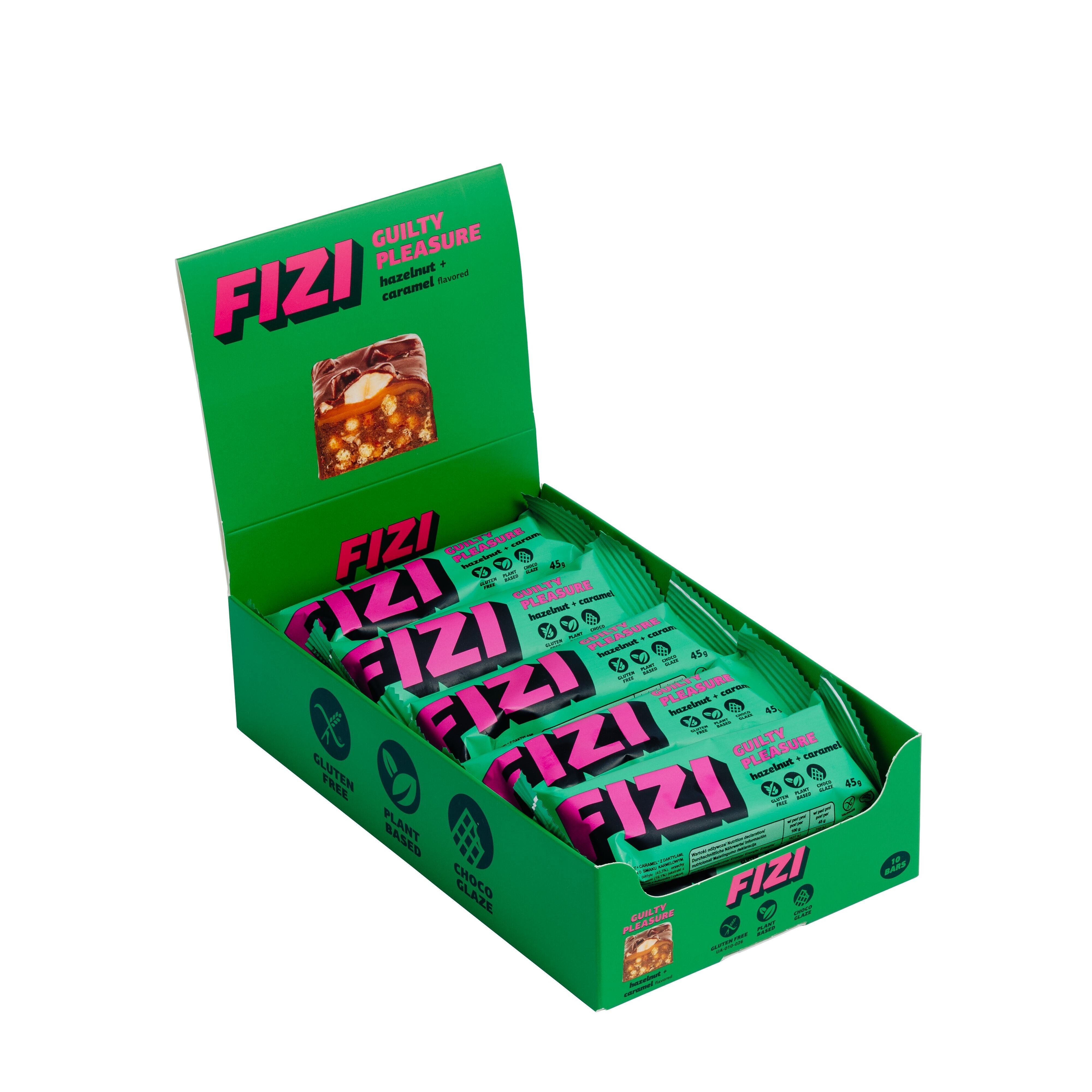 VEGAN GLUTEN FREE BAR HAZELNUT + CARAMEL 45G