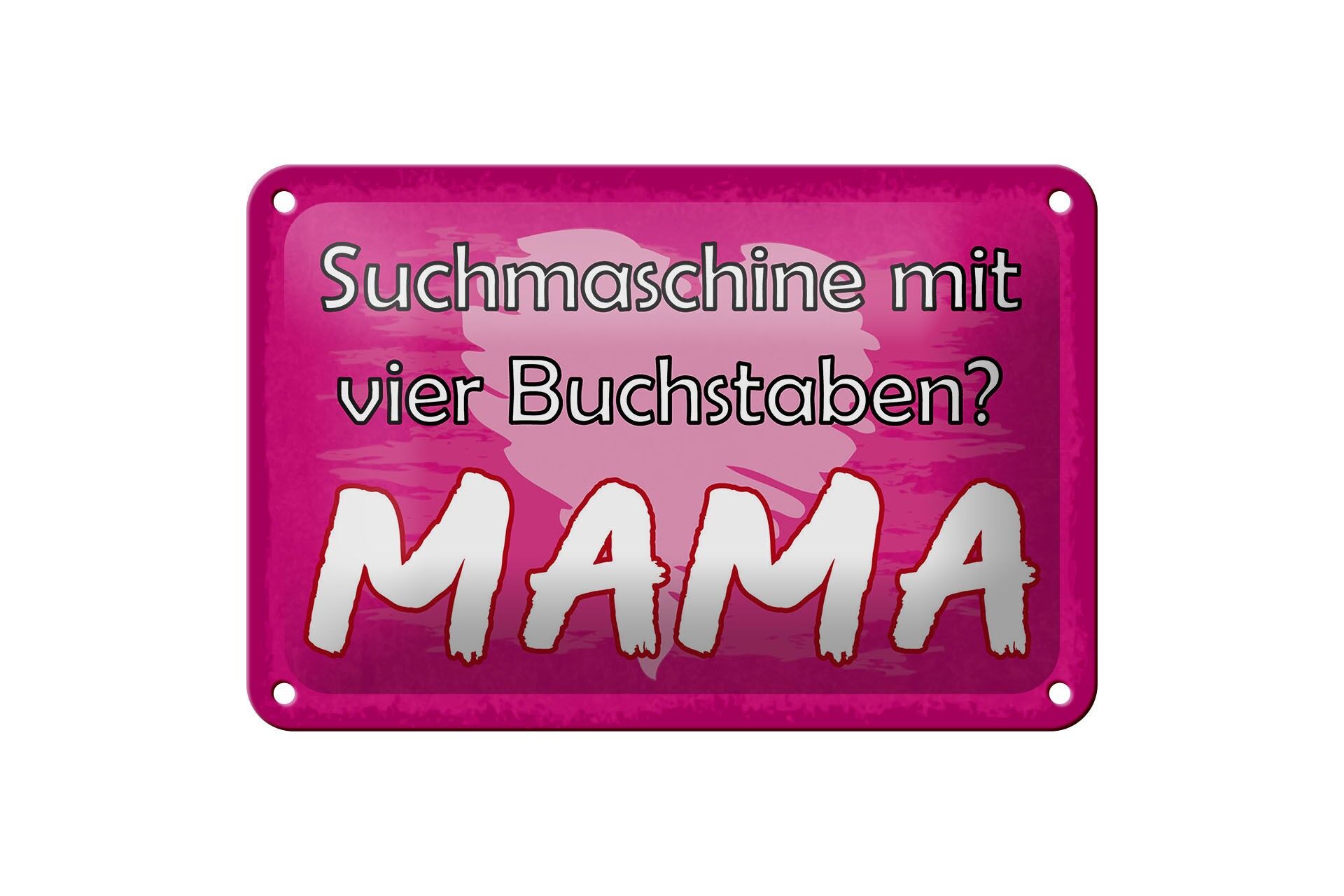 Cartello in metallo con scritta "MAMA" (Mamma) 12x18 cm, cartello decorativo