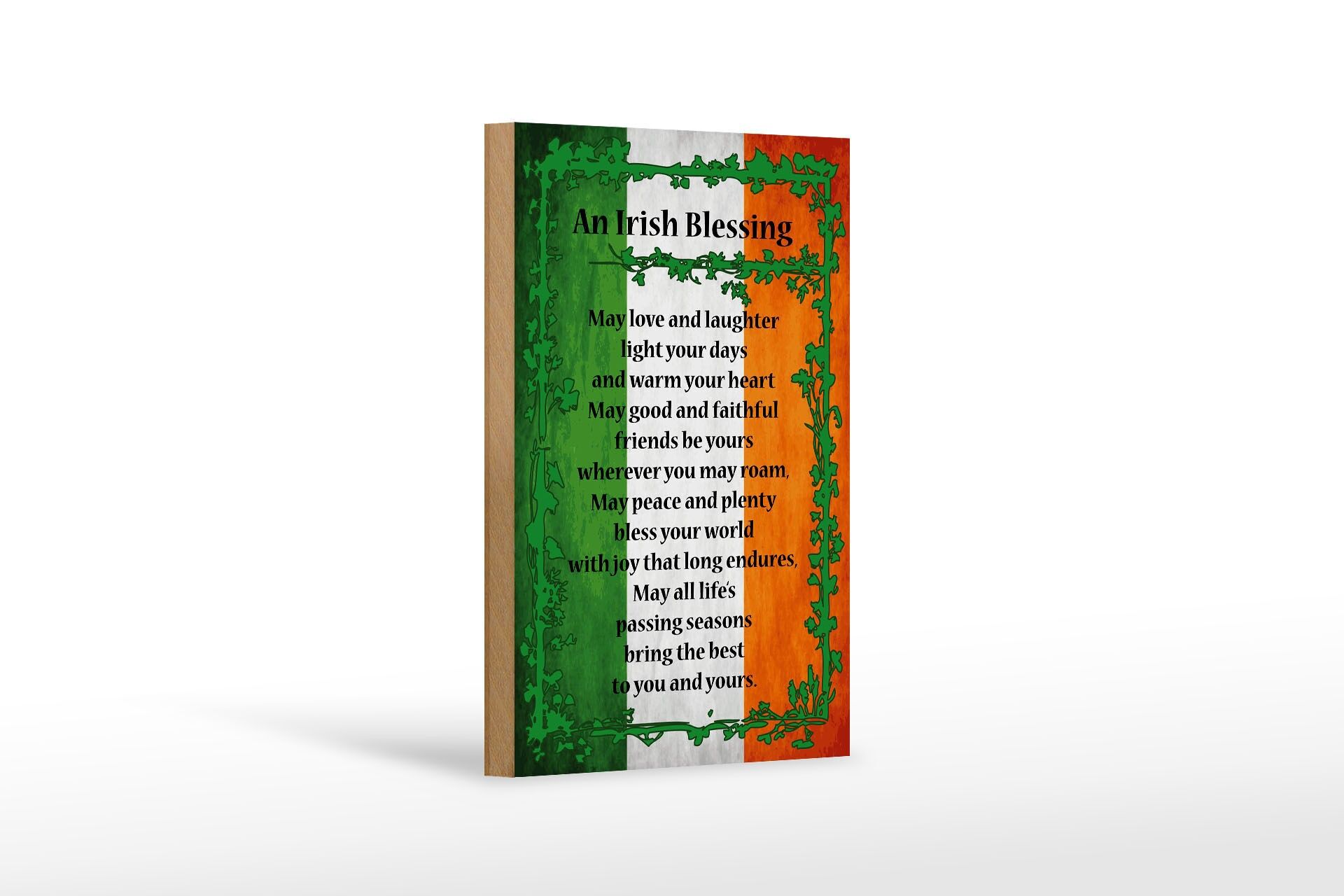 Holzschild Spruch 12x18 cm an Irish Blessing Deko Schild