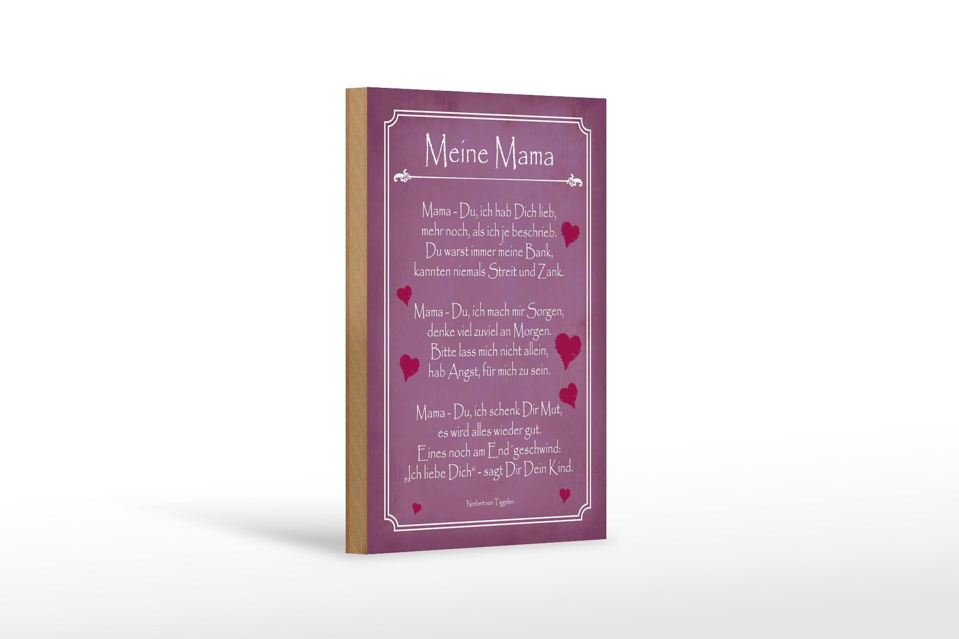 Holzschild Spruch 12x18 cm Meine Mama Deko Schild