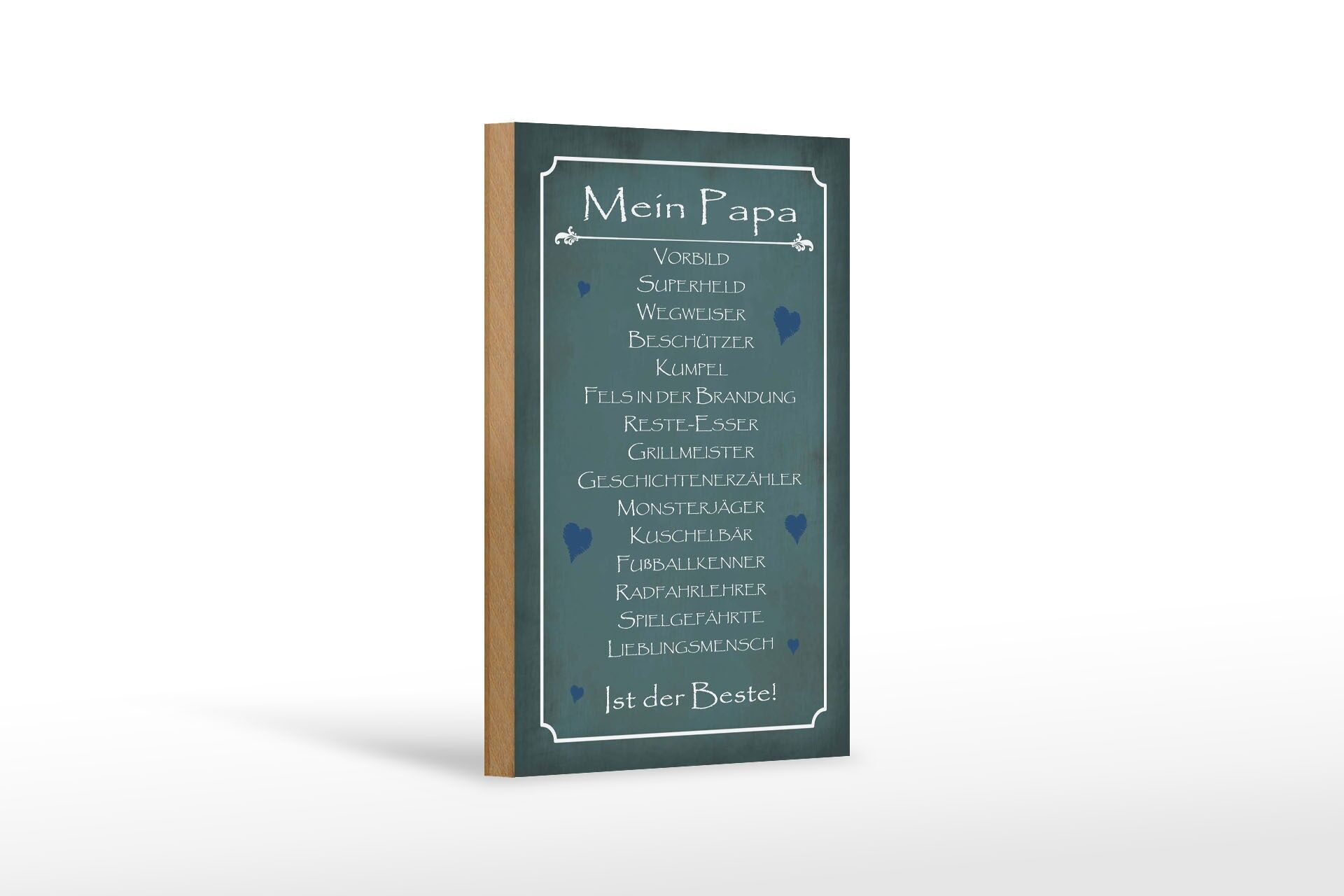 Holzschild Spruch 12x18 cm Mein Papa Deko Schild