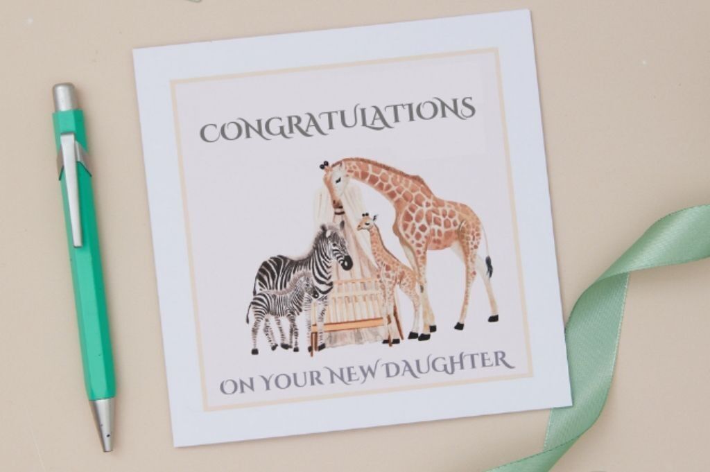 New Baby Girl Congratulations Card