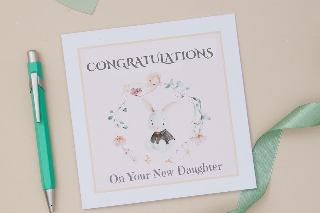 Congratulations on New Baby Daughter Greeting Card