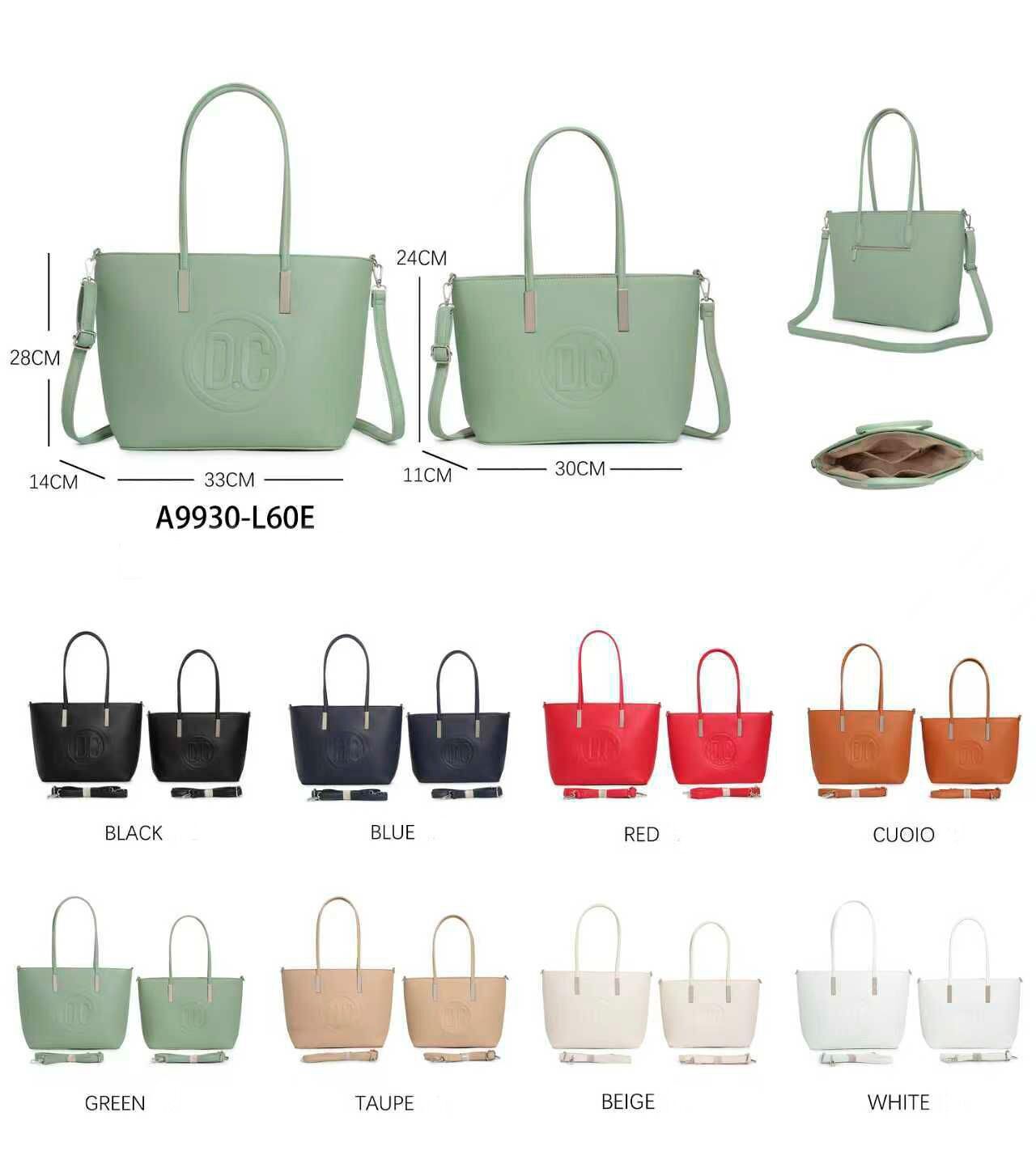 Borsa shopper a tracolla sintetica D.c.+Borsa extra