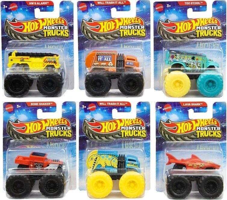 Assortimento di camion mostruosi Hot Wheels – Échelle 1:70 (venduto per 36 pezzi)